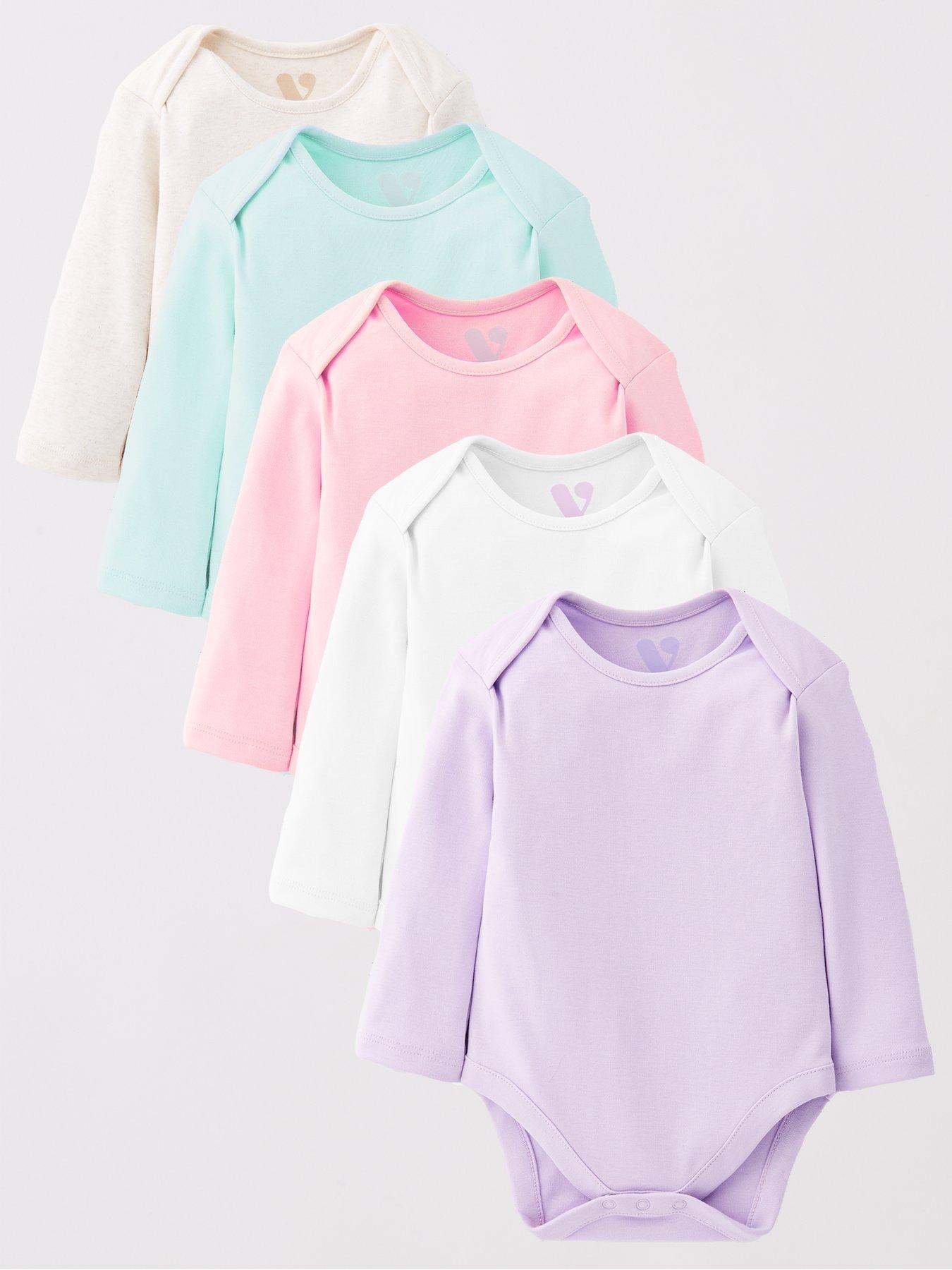 the-very-collection-baby-girls-pastel-long-sleeve-5-pack-bodysuits-pink
