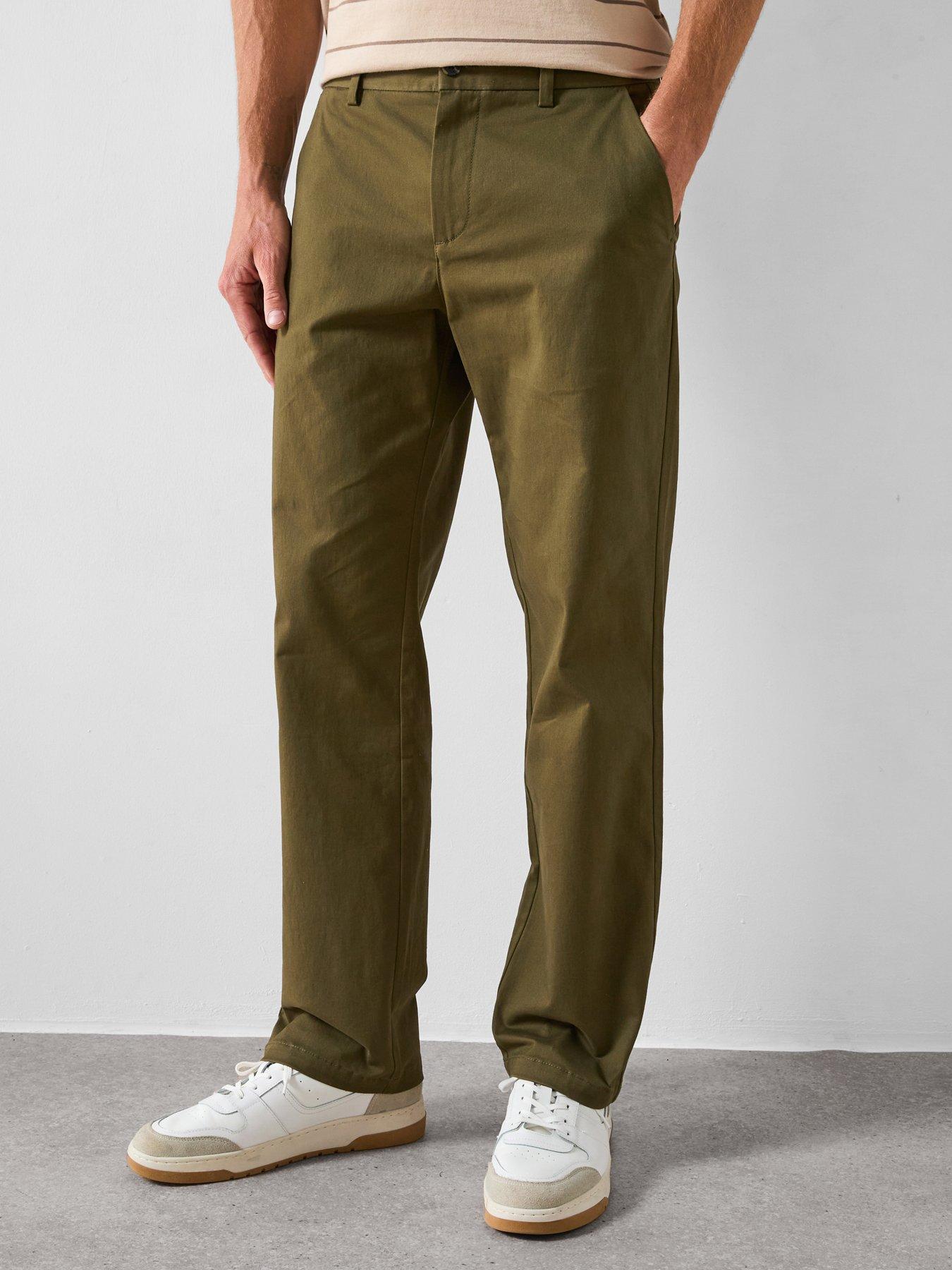 Image 1 of 6 of The Very Collection Loose Fit Chino Trousers - Khaki