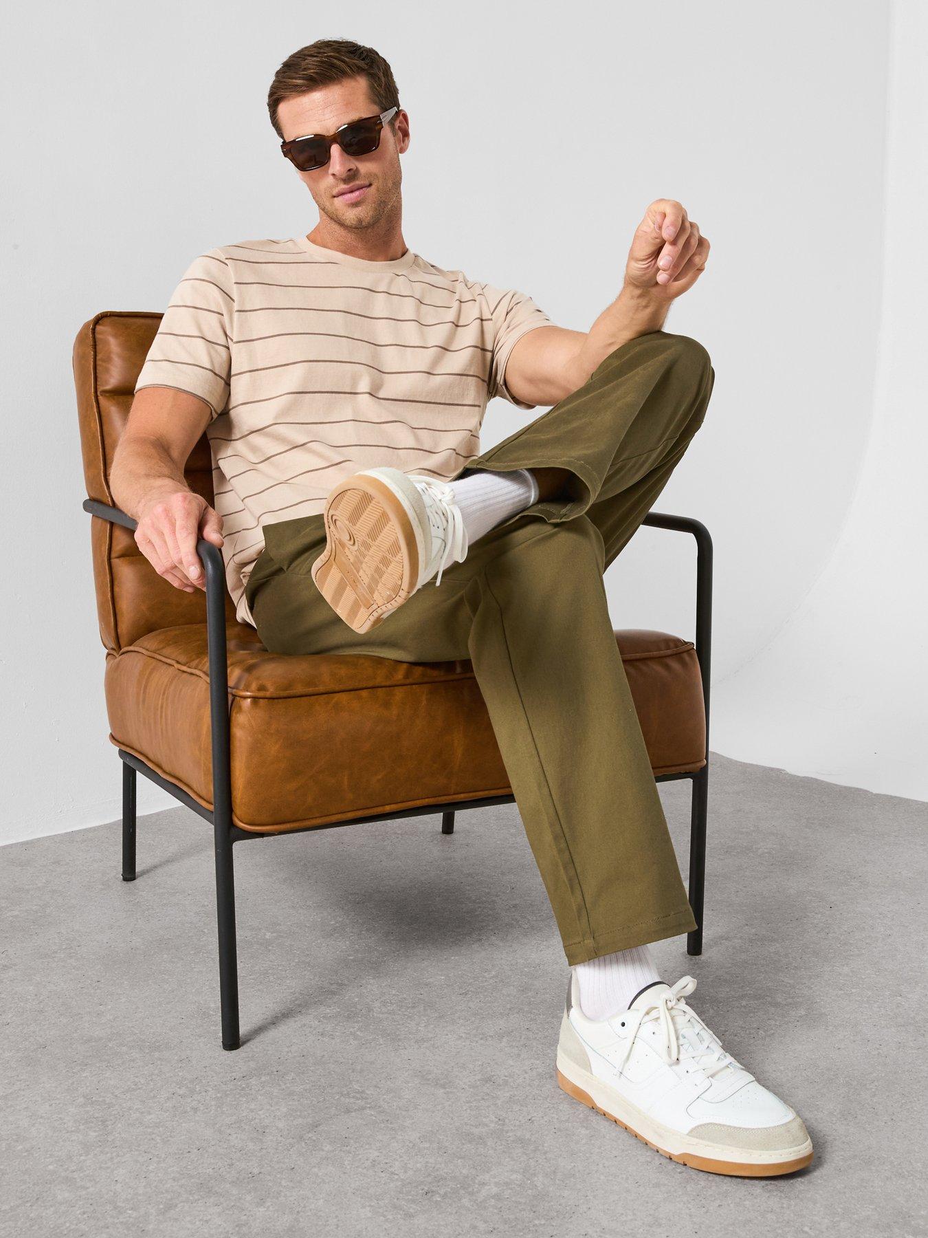 Image 6 of 6 of The Very Collection Loose Fit Chino Trousers - Khaki
