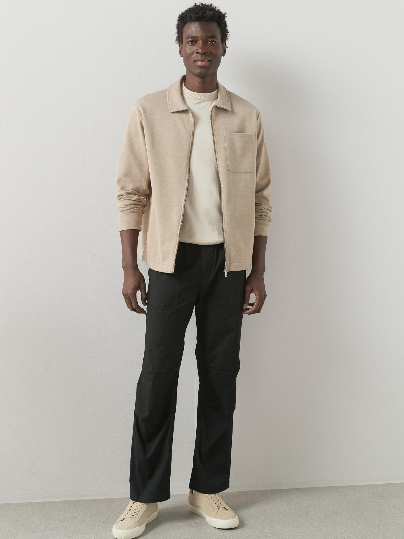 The Very Collection Cotton Rich Regular Fit Tech Trousers - Black