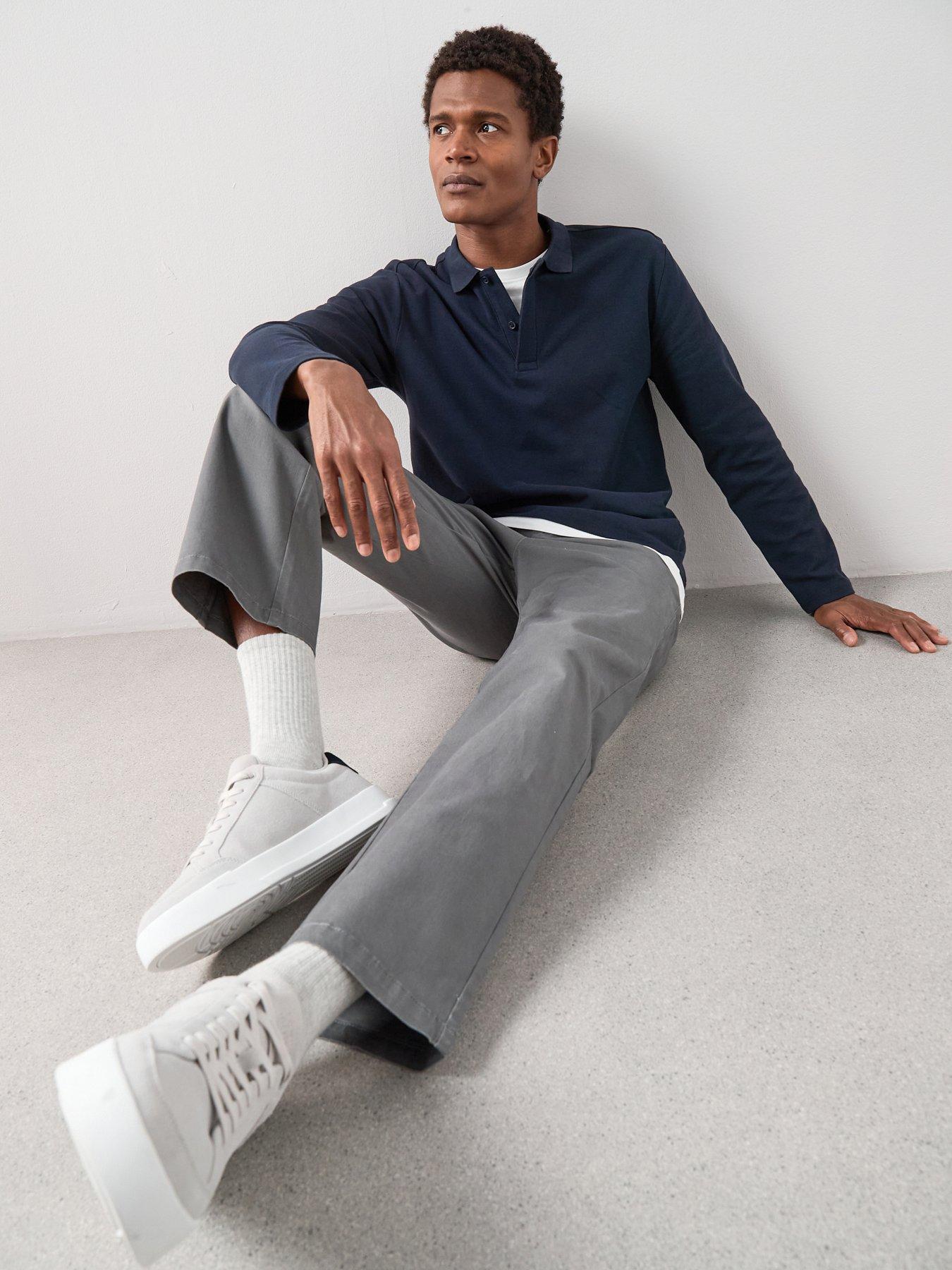 Image 6 of 7 of The Very Collection Cotton Rich Loose Fit Chino Trouser - Charcoal