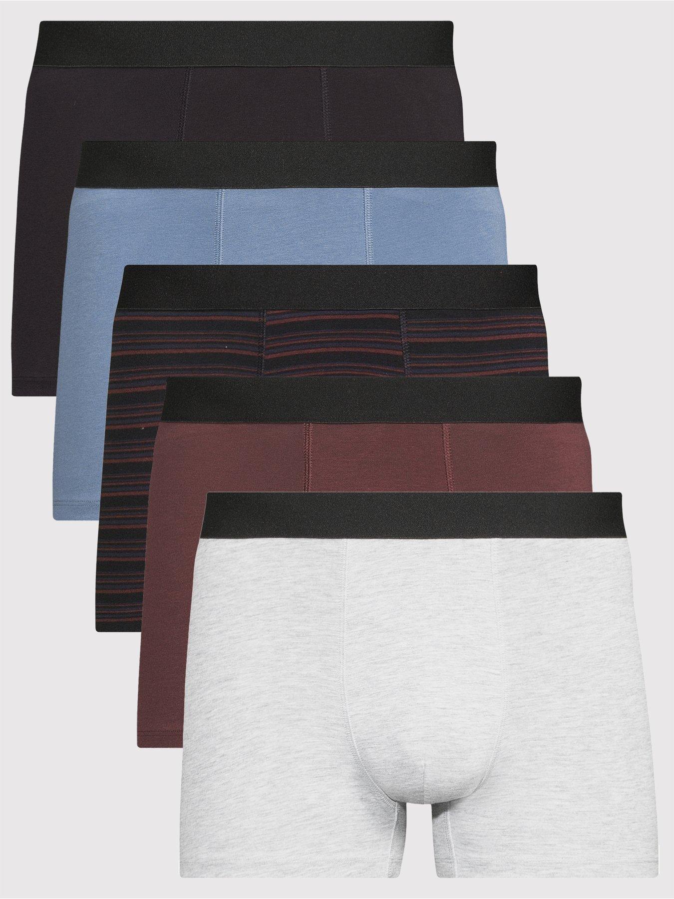 Image 1 of 3 of Very Man 5 Pack Striped Trunks - Navy