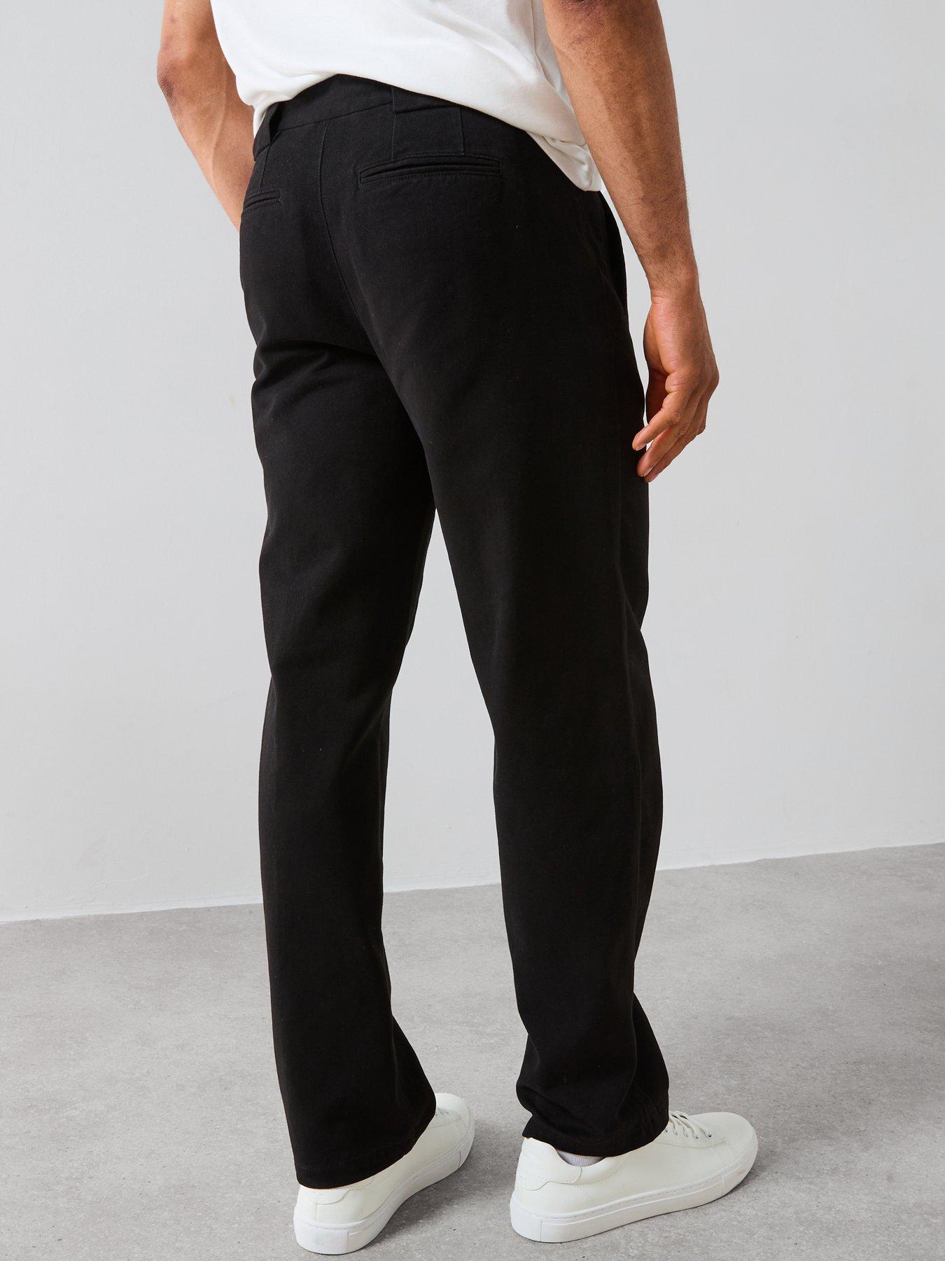 Image 2 of 6 of Very Man Double Pleat Trousers - Black