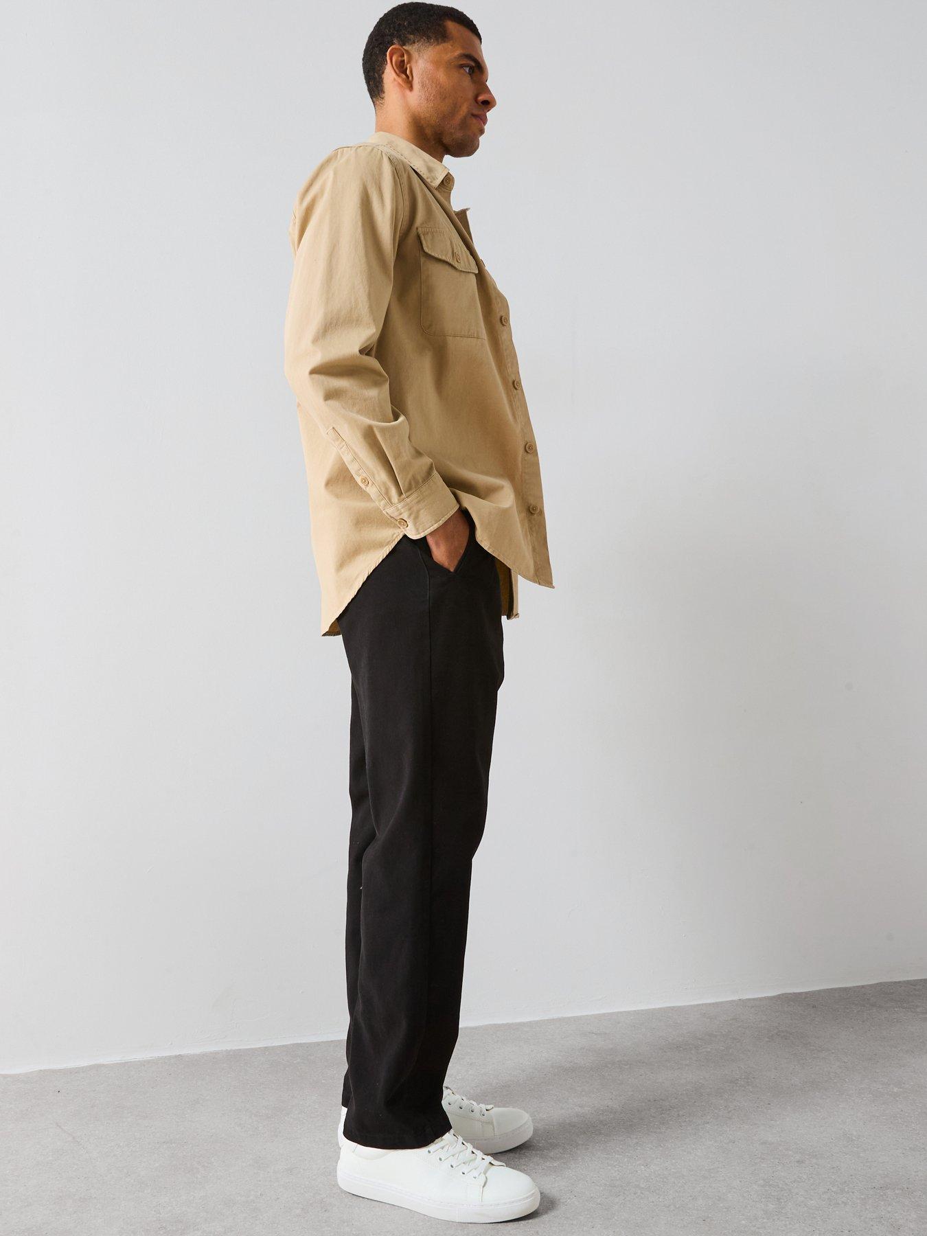 Image 6 of 6 of Very Man Double Pleat Trousers - Black