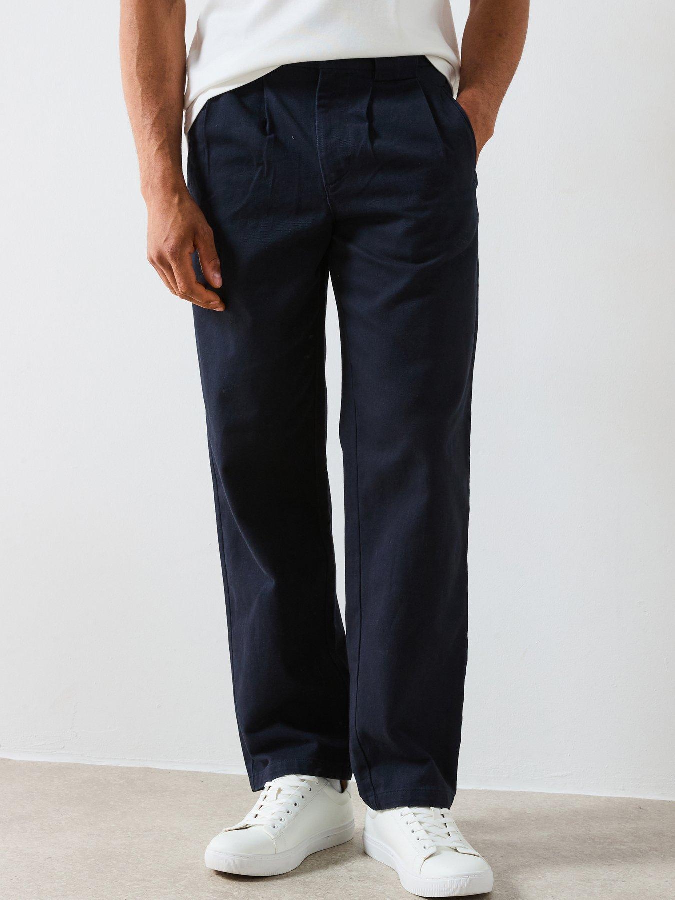 undefined Double Pleat Trouser - Navy