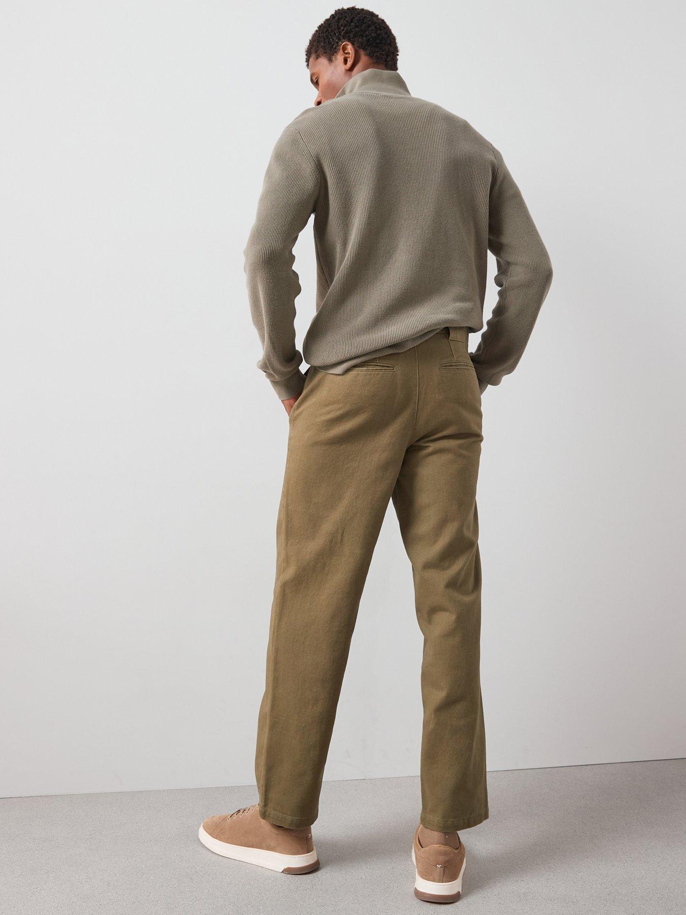 Image 2 of 6 of The Very Collection Double Pleat Trousers - Khaki