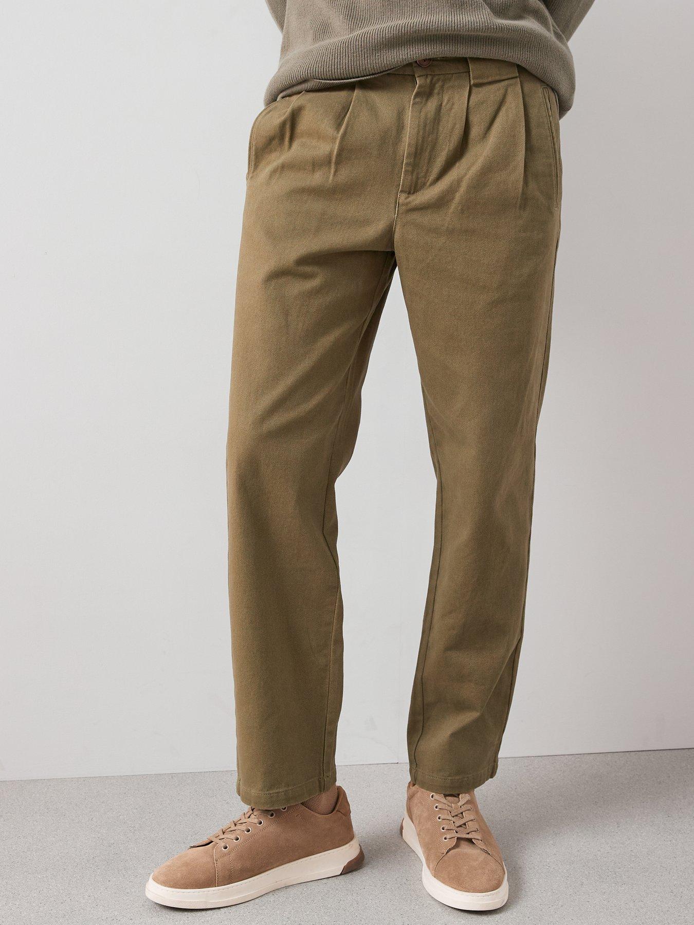 Image 6 of 6 of The Very Collection Double Pleat Trousers - Khaki