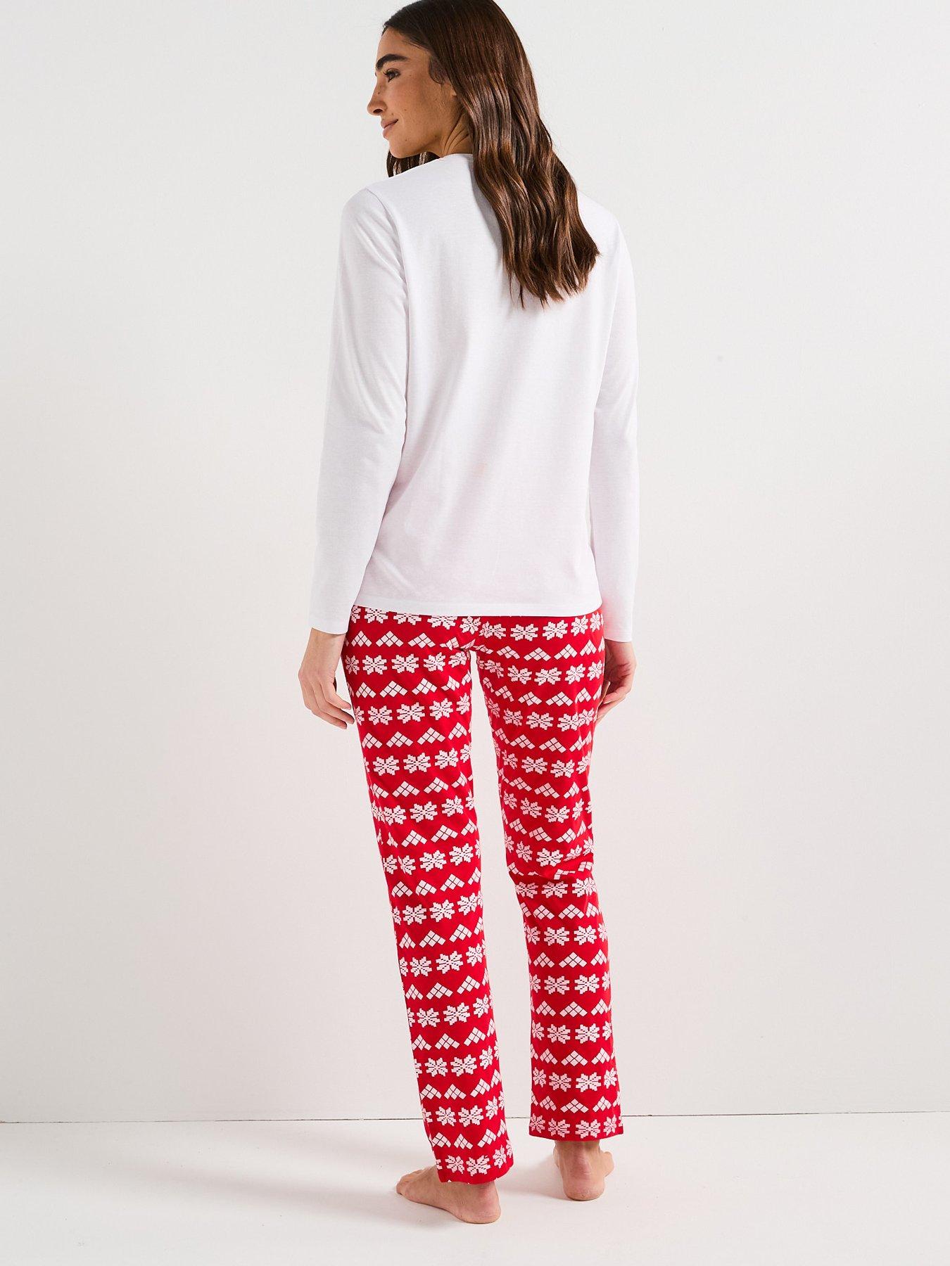 Image 3 of 7 of Liverpool FC Ladies Family Christmas LFC You'll Never Walk Alone PJ&nbsp;- Red/White