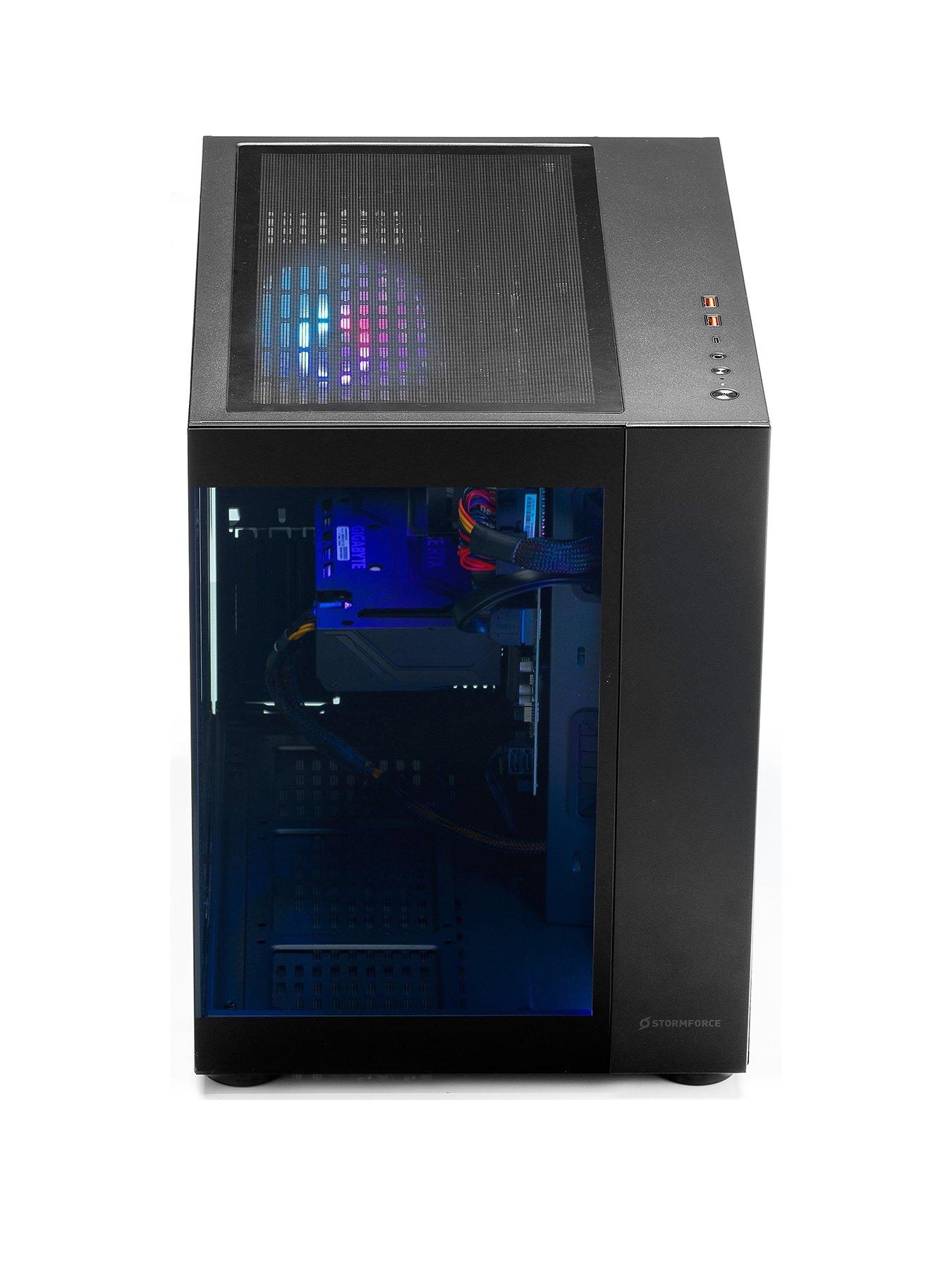  image of stormforce-fv150-gaming-desktop-geforce-rtx-4060-ti-intel-core-i5-32gb-ram-1tb-ssd-black