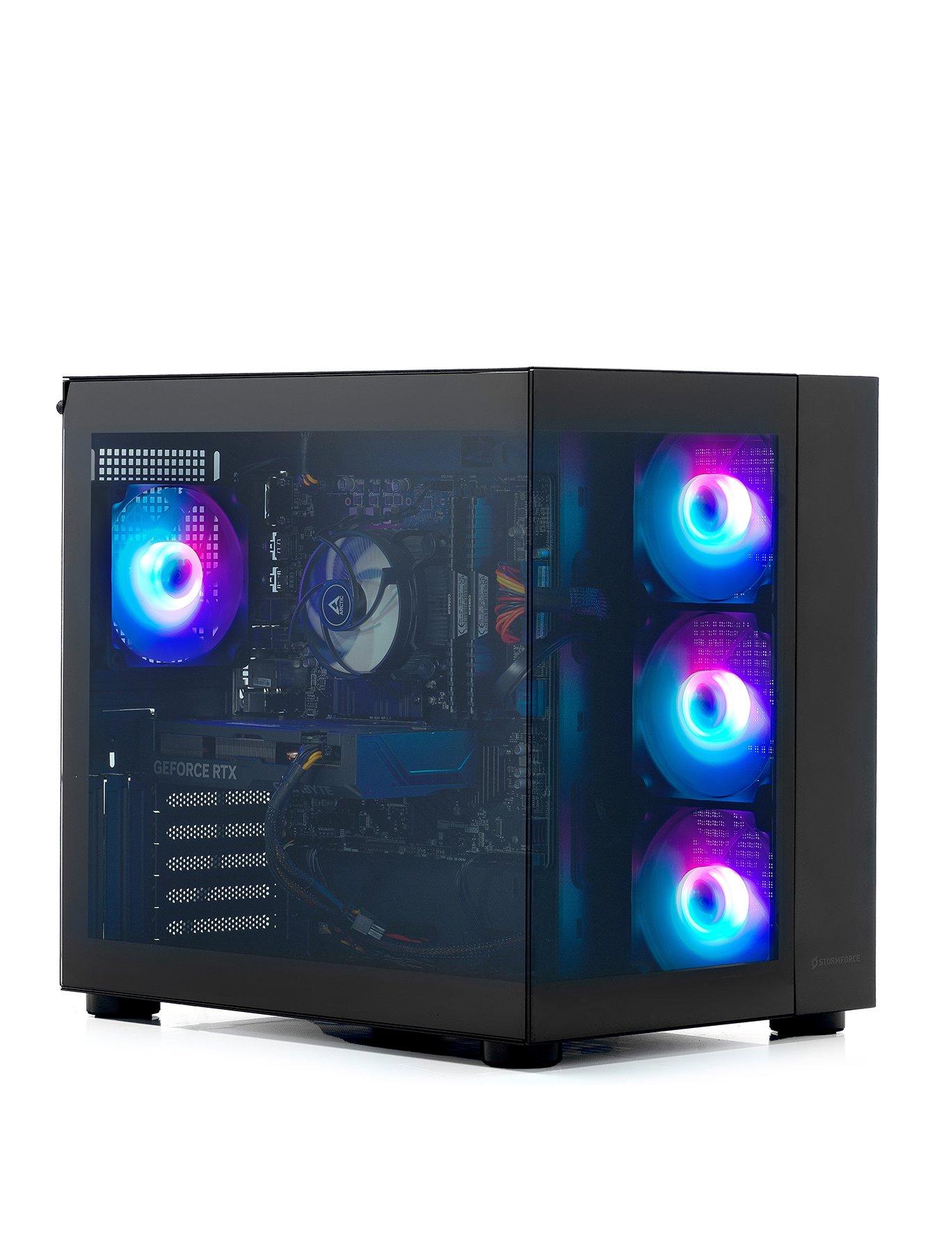  image of stormforce-fv150-gaming-desktop-geforce-rtx-4060-ti-intel-core-i5-32gb-ram-1tb-ssd-black