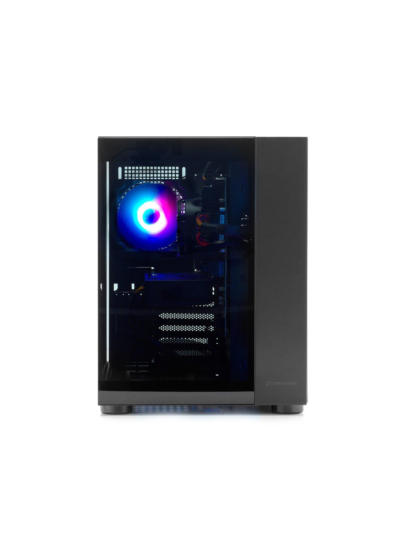  image of stormforce-fv150-gaming-desktop-geforce-rtx-4060-ti-intel-core-i5-32gb-ram-1tb-ssd-black