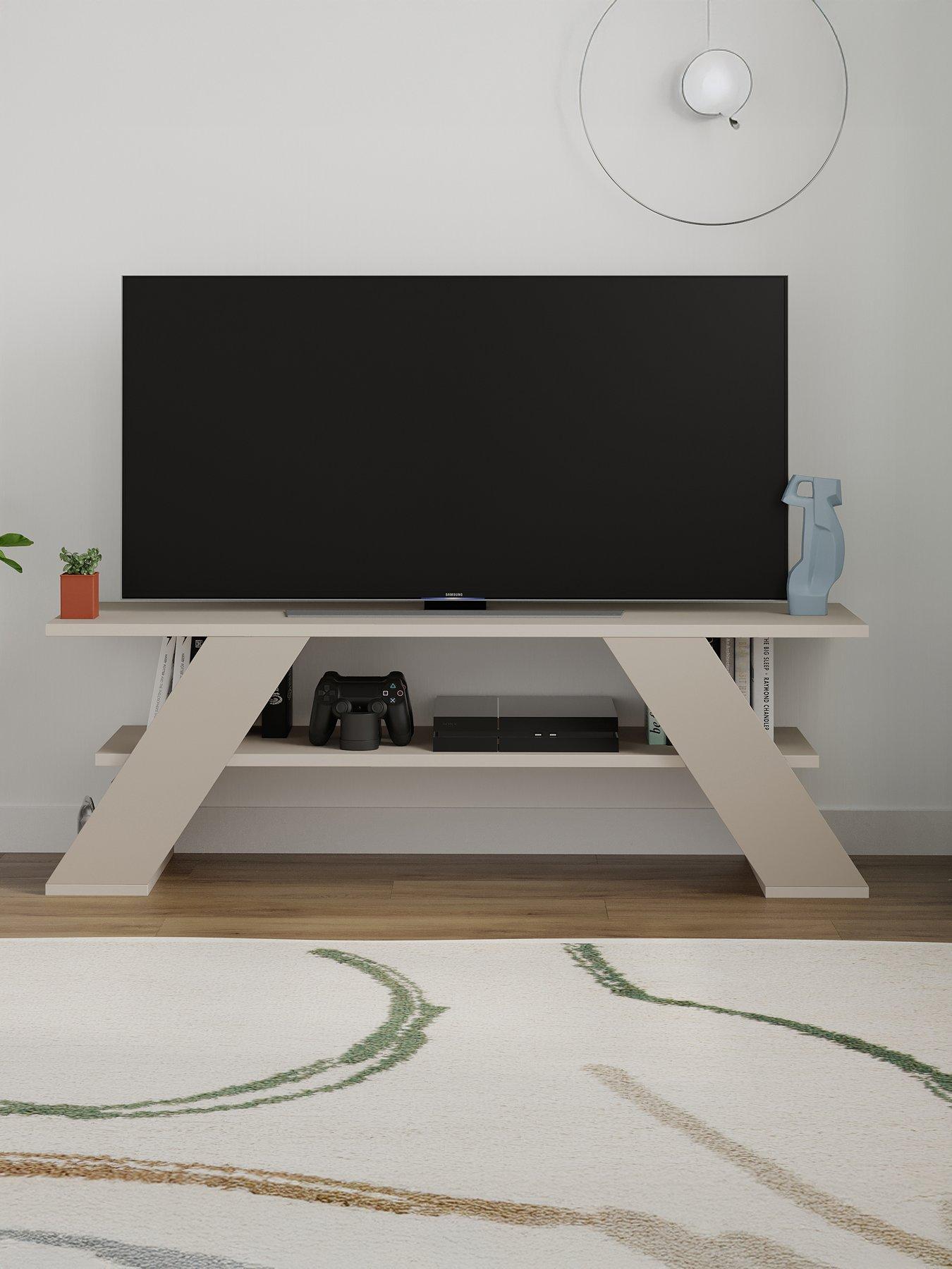 front image of decortie-farfalla-tv-stand-sandstone