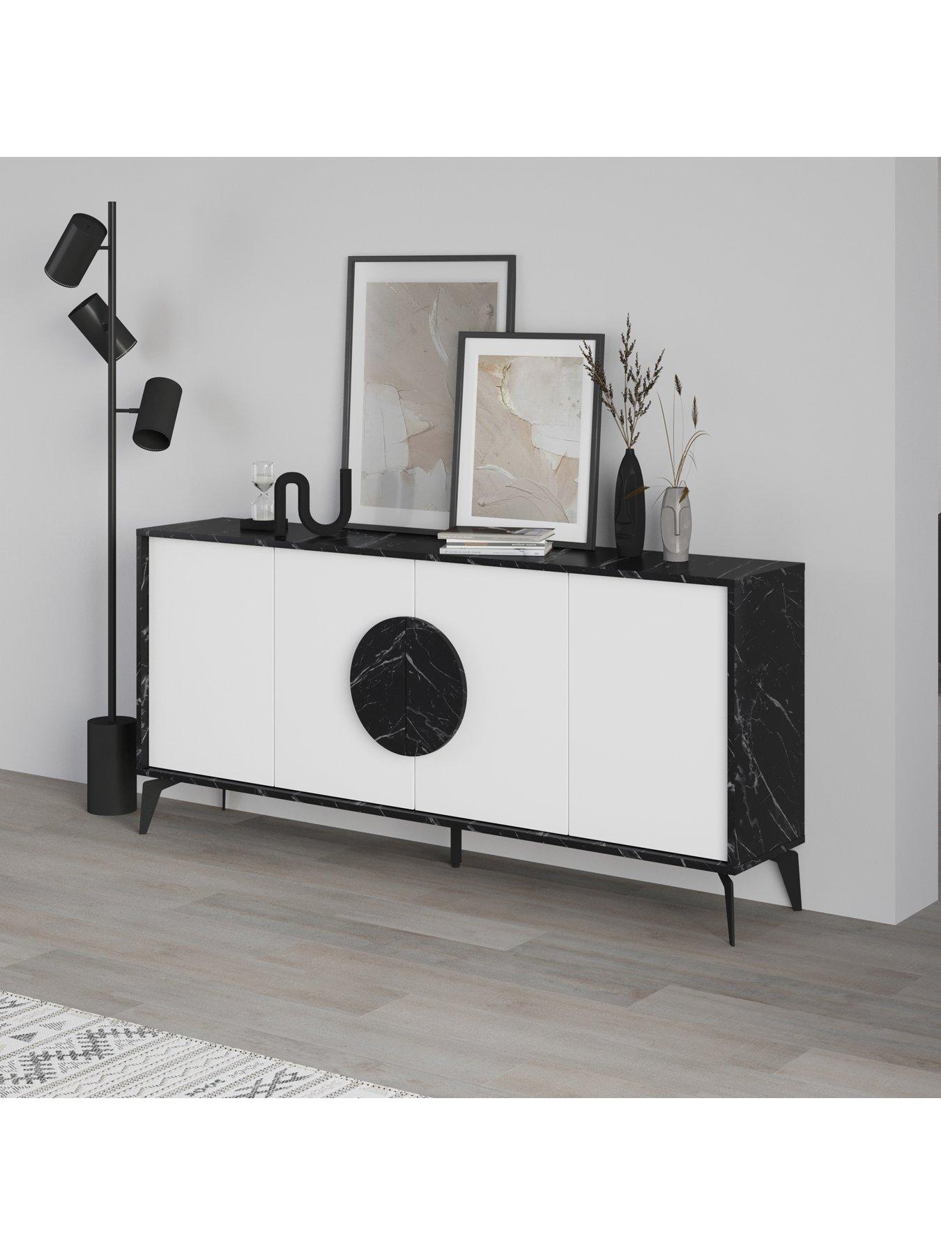 Image 3 of 7 of Decortie Gora Large Sideboard - Black/white
