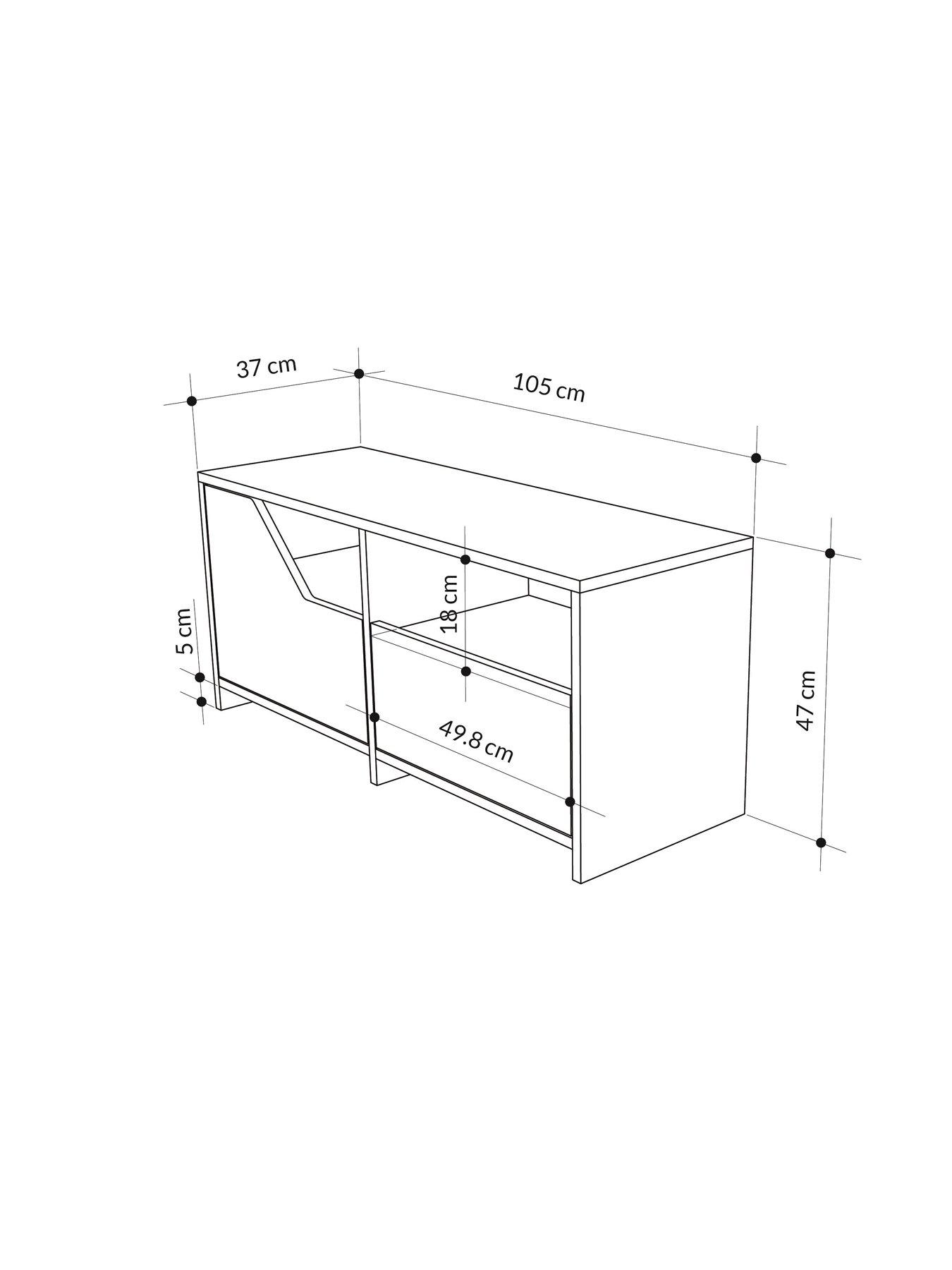  image of decortie-nexus-shoe-storage-bench-greywhite