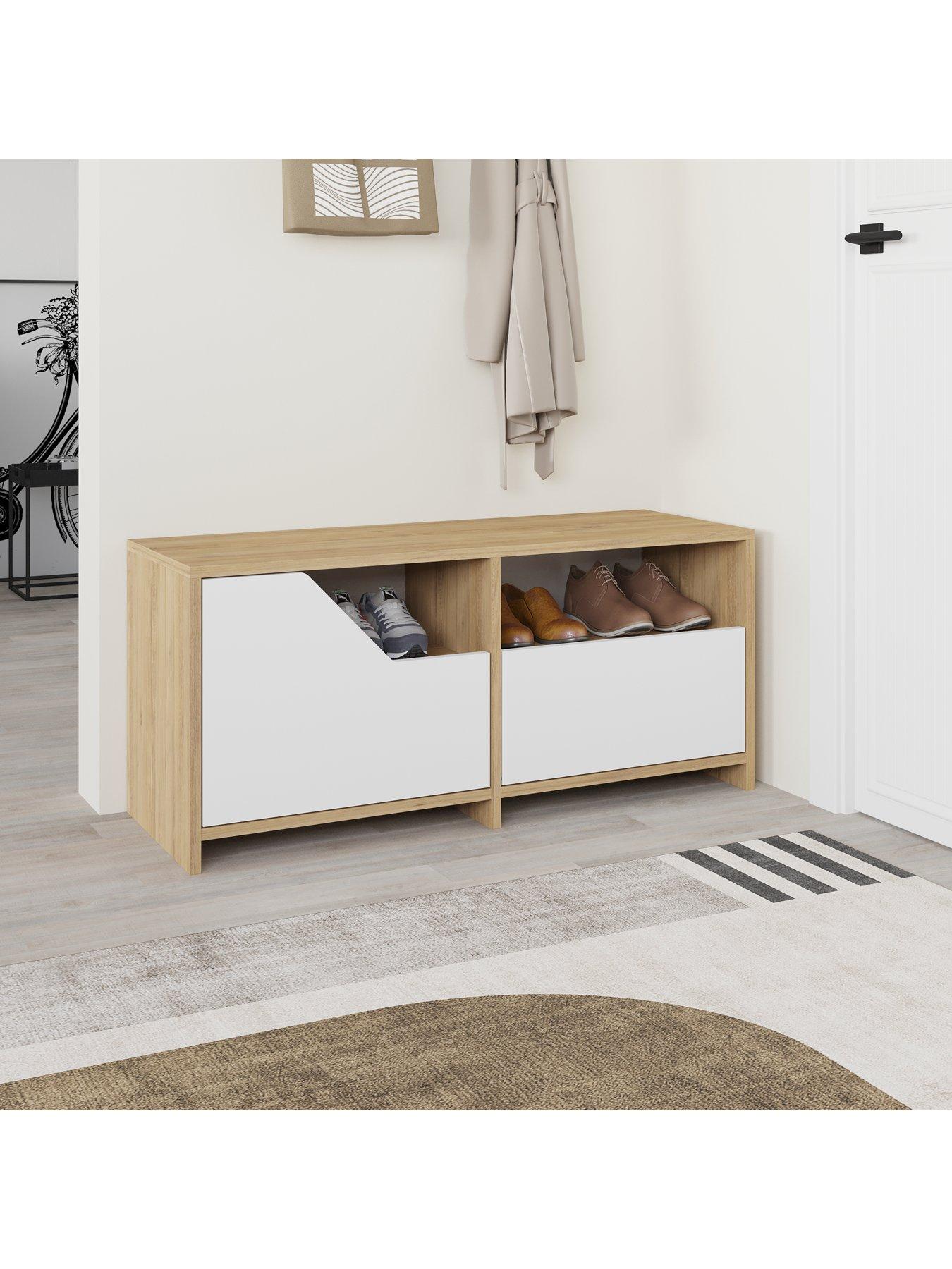  image of decortie-nexus-shoe-storage-bench-greyoak