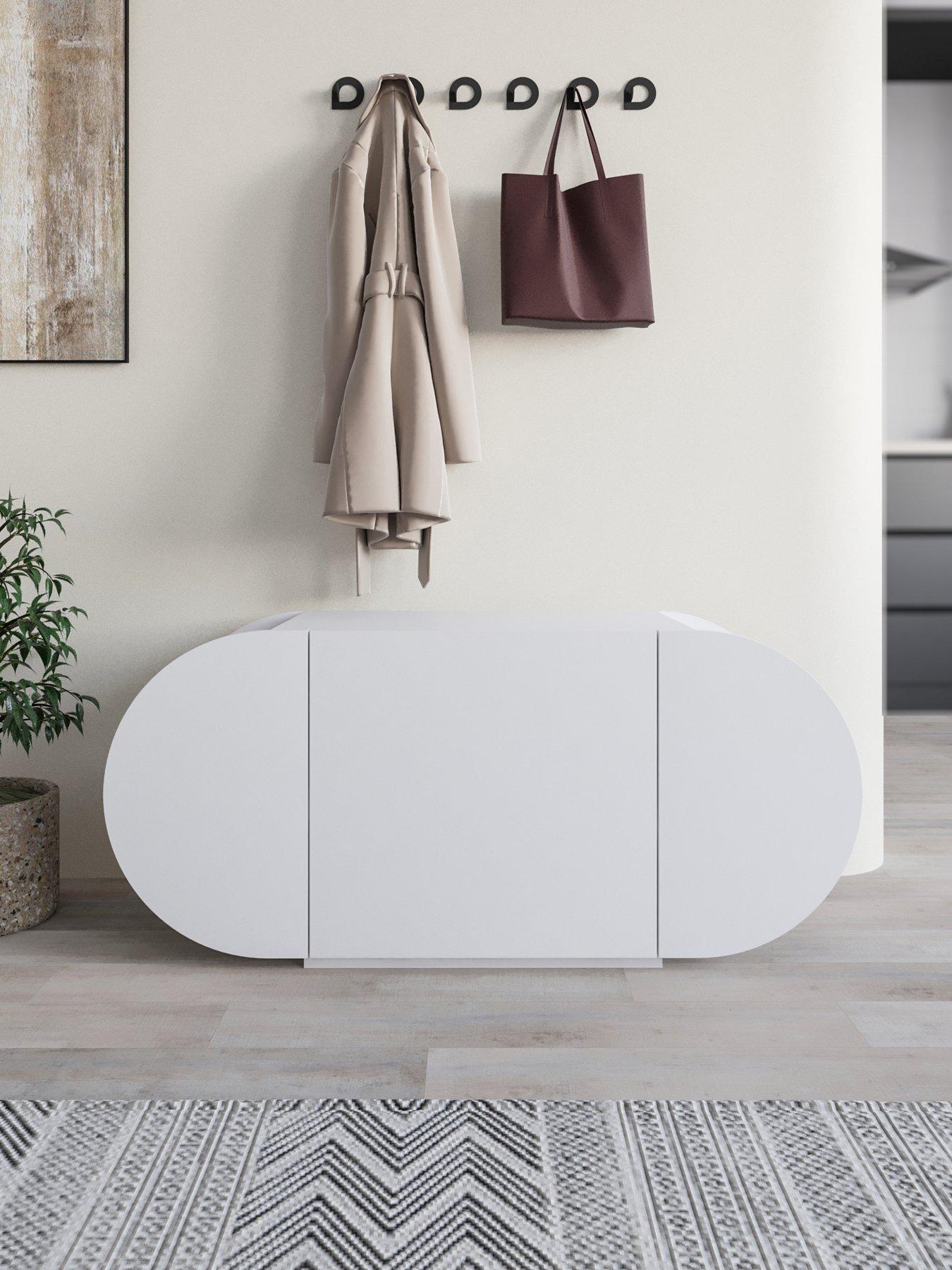 Decortie Pozy Shoe Storage Bench - White