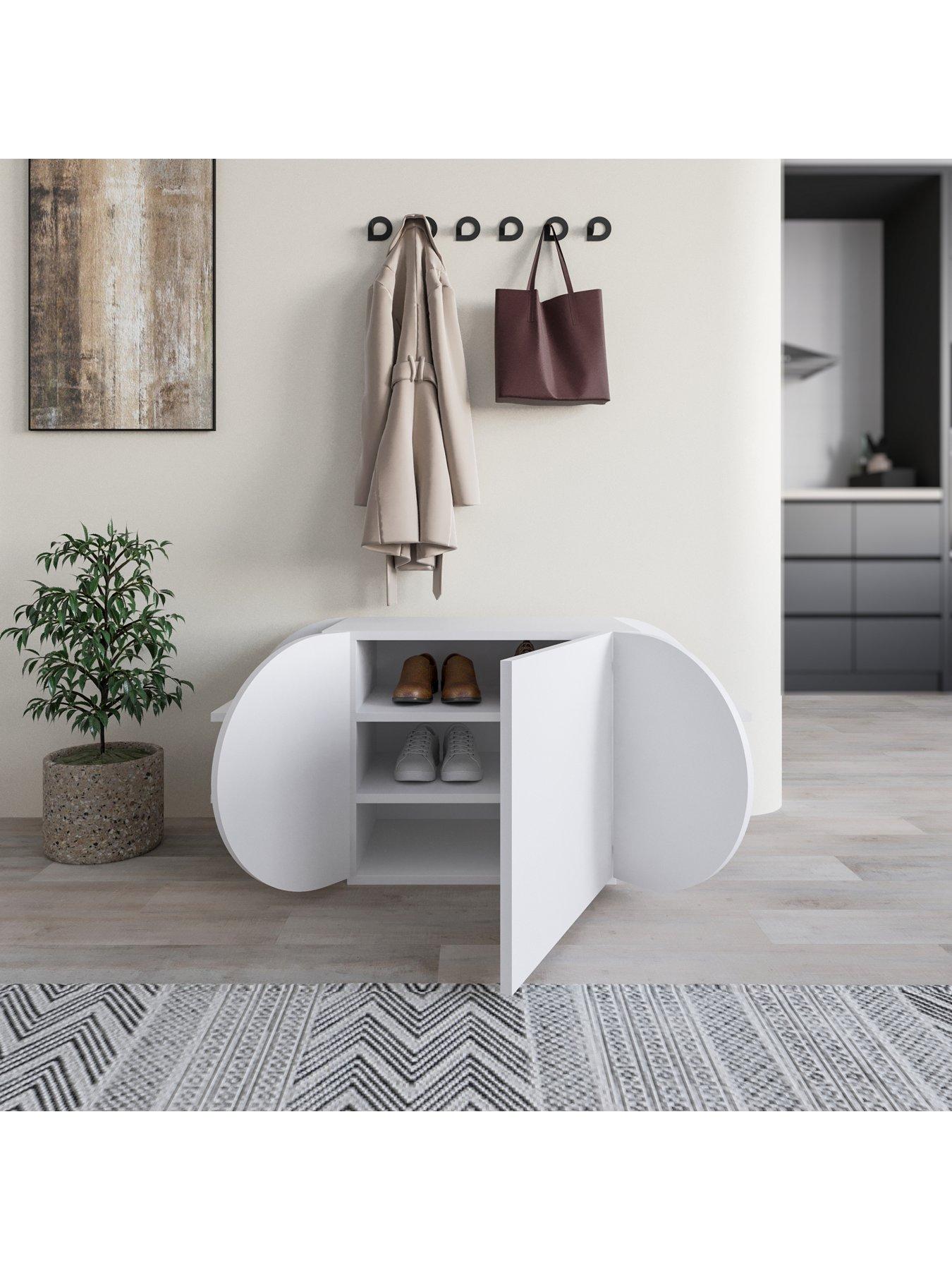 image of decortie-pozy-shoe-storage-bench-white