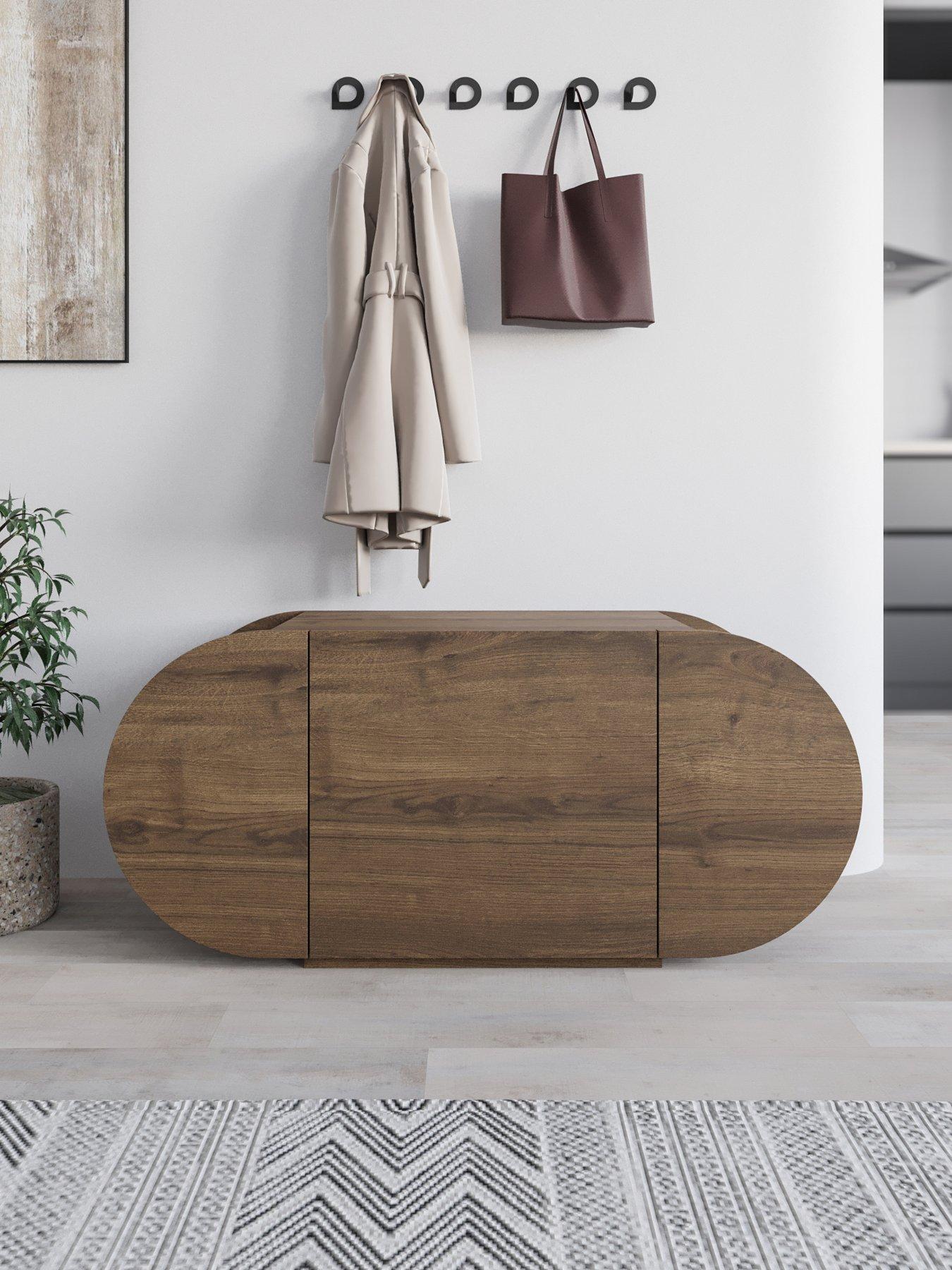  image of decortie-pozy-shoe-storage-bench-dark-oak