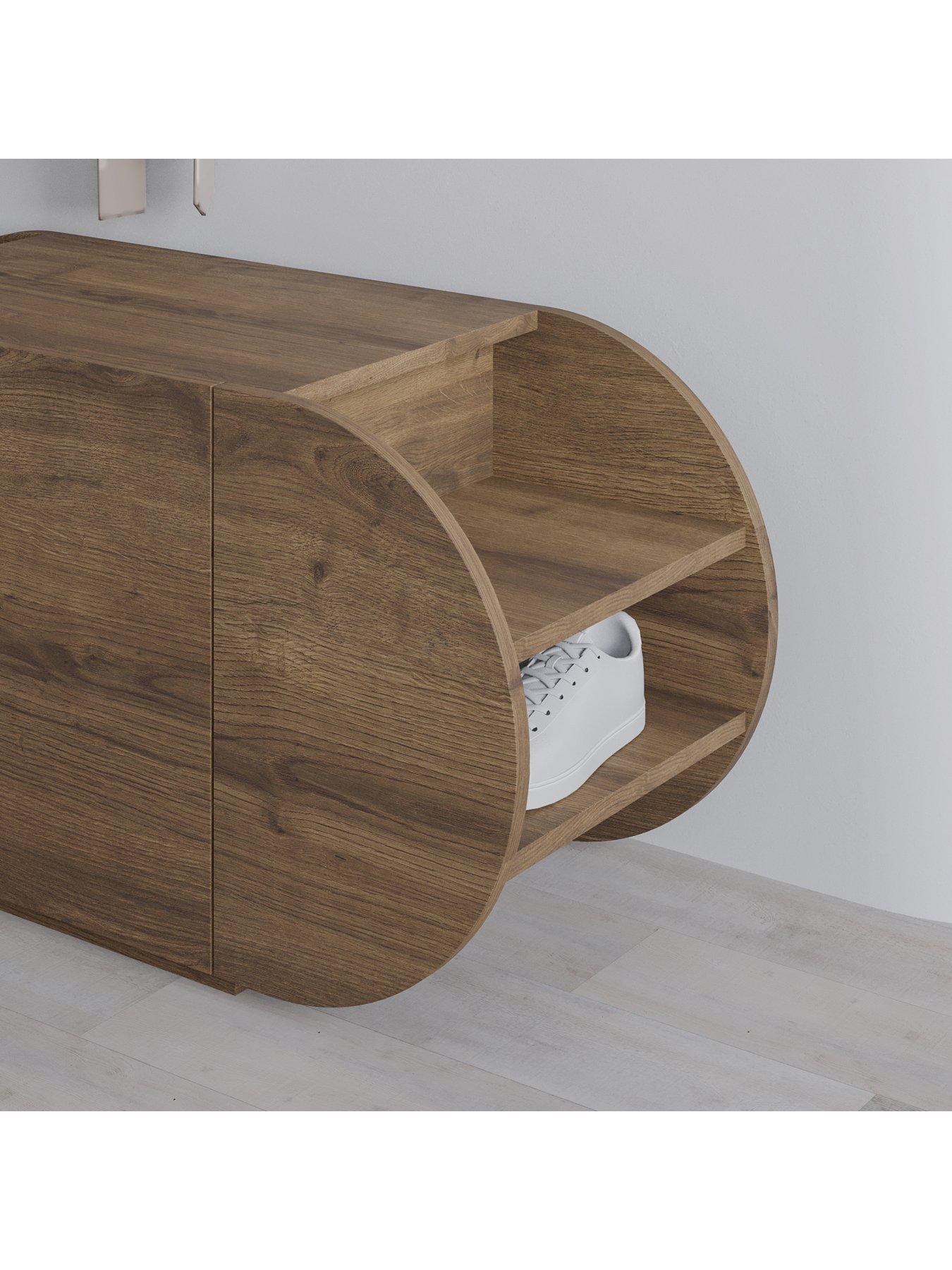  image of decortie-pozy-shoe-storage-bench-dark-oak