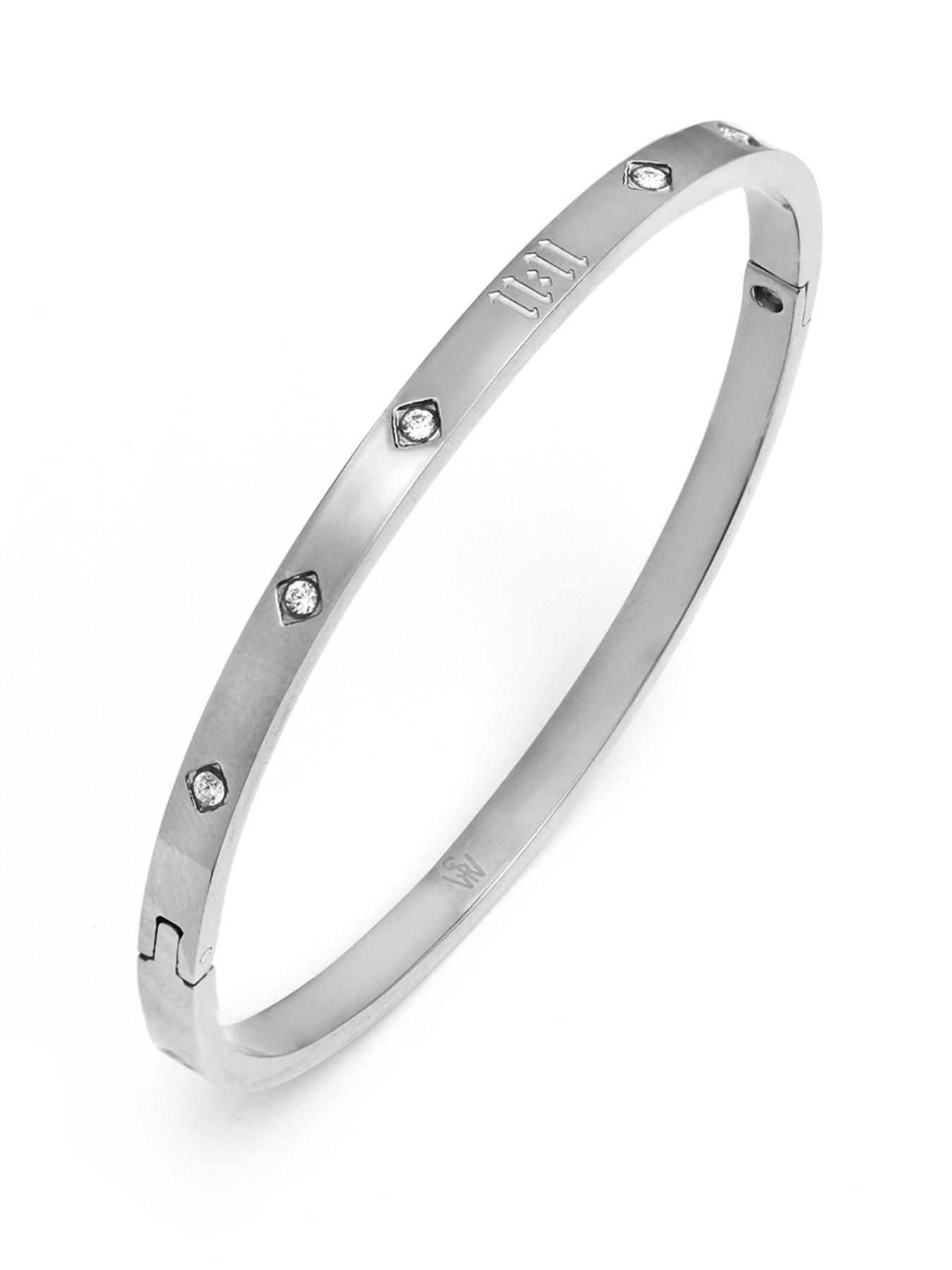 Image 1 of 3 of Say It With 11:11 Bangle - Silver