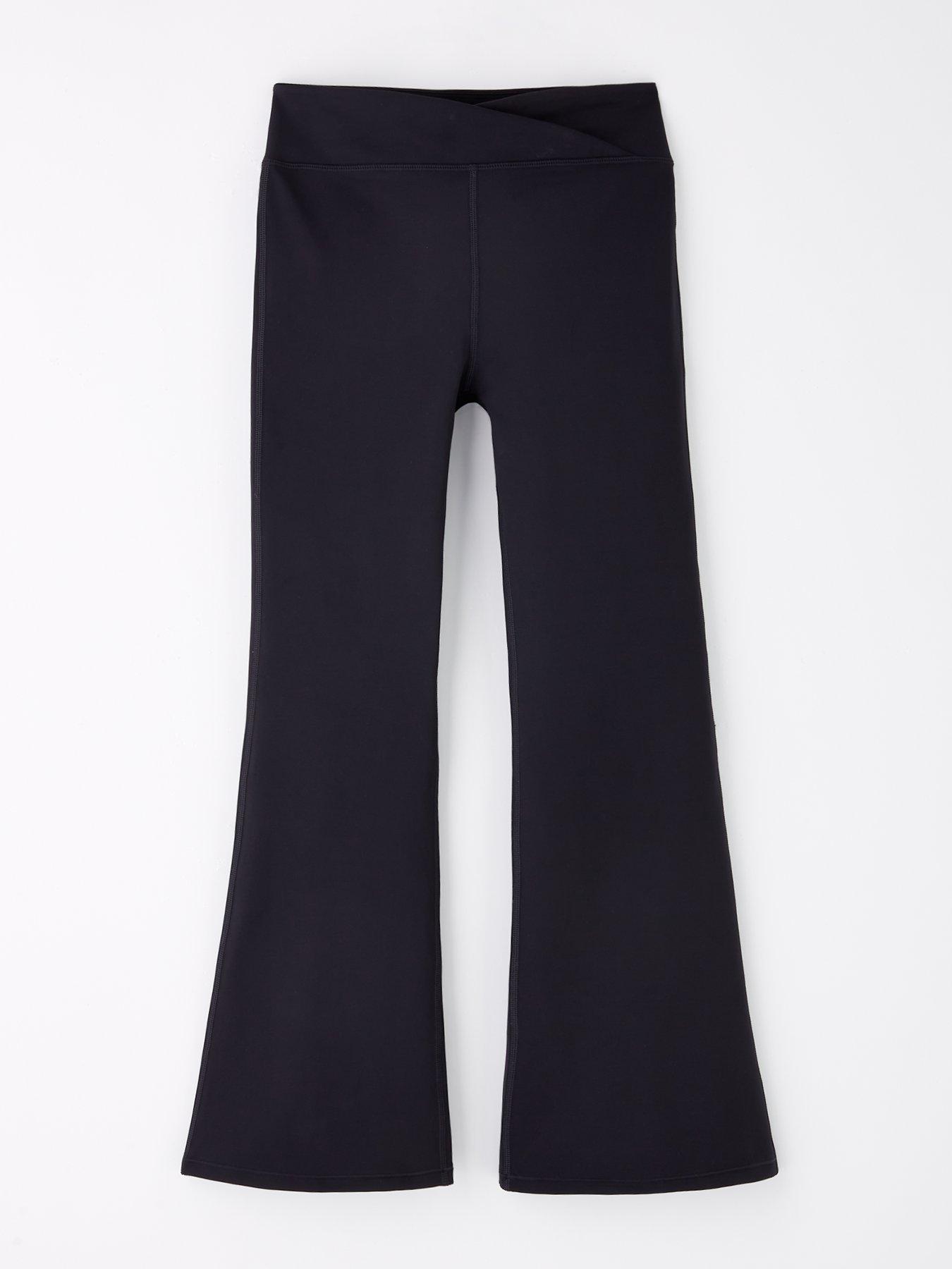 undefined Girls Cross Over Waistband Flare Legging