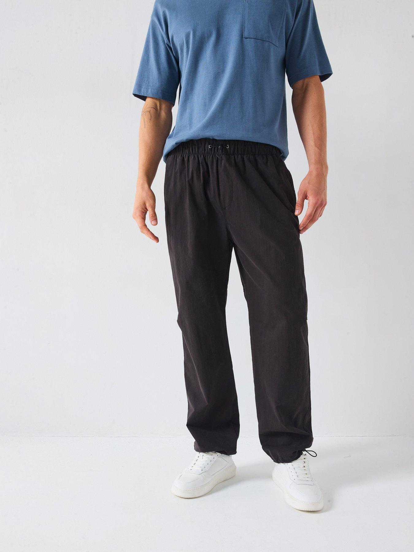 Very Man Loose Tech Trousers - Black