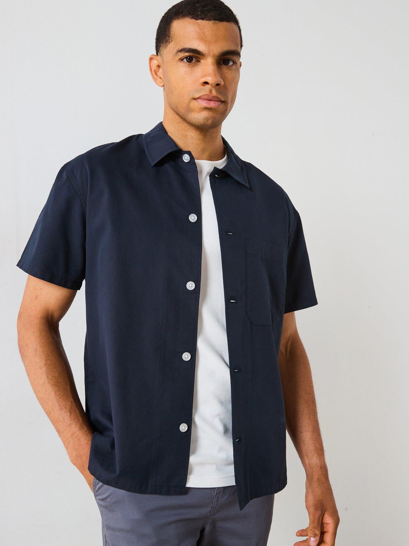 undefined Lyocell Blend Shirt - Navy