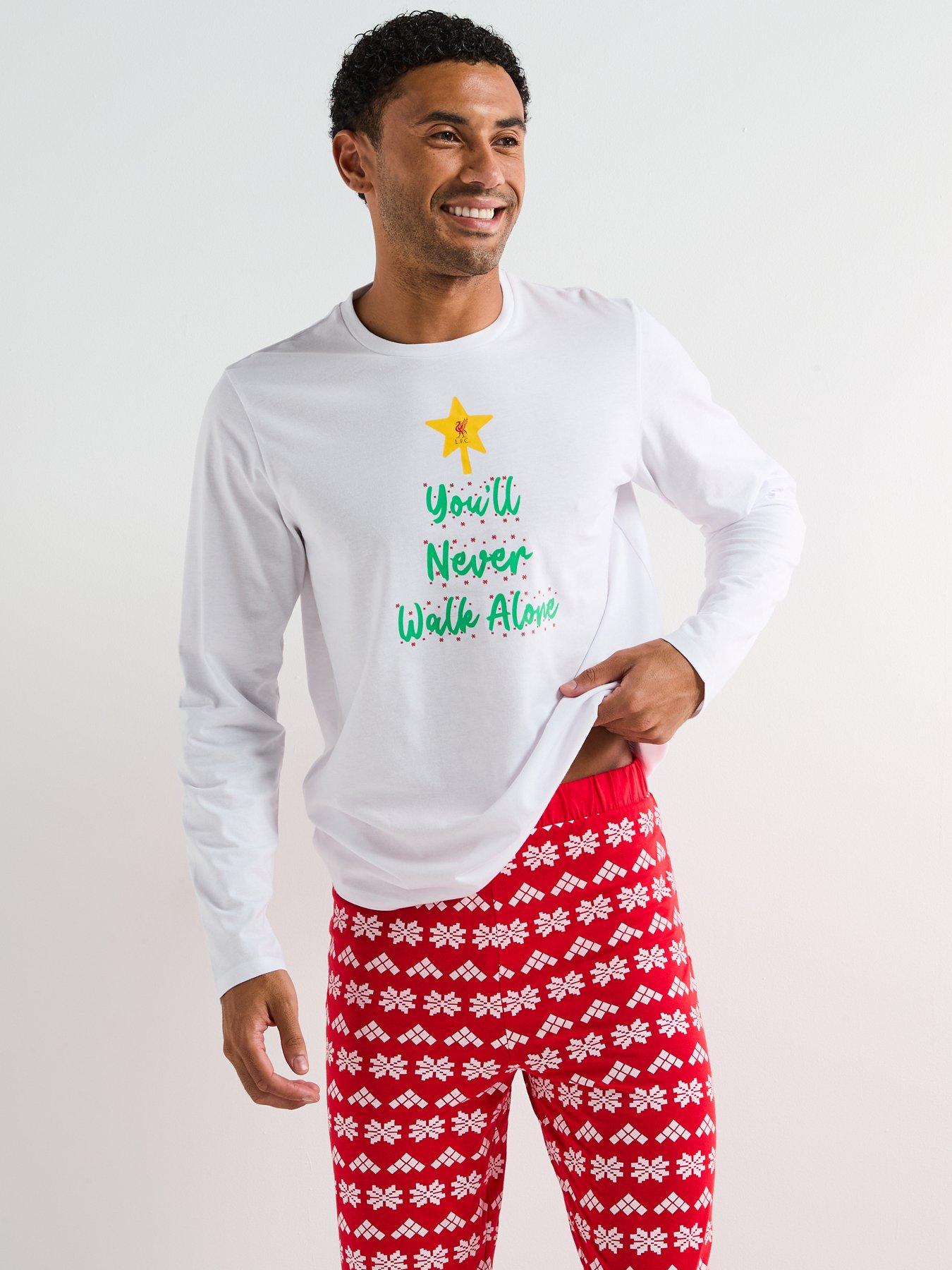  image of liverpool-fc-mens-family-christmas-lfcnbspyoull-never-walk-alone-pj-redwhite