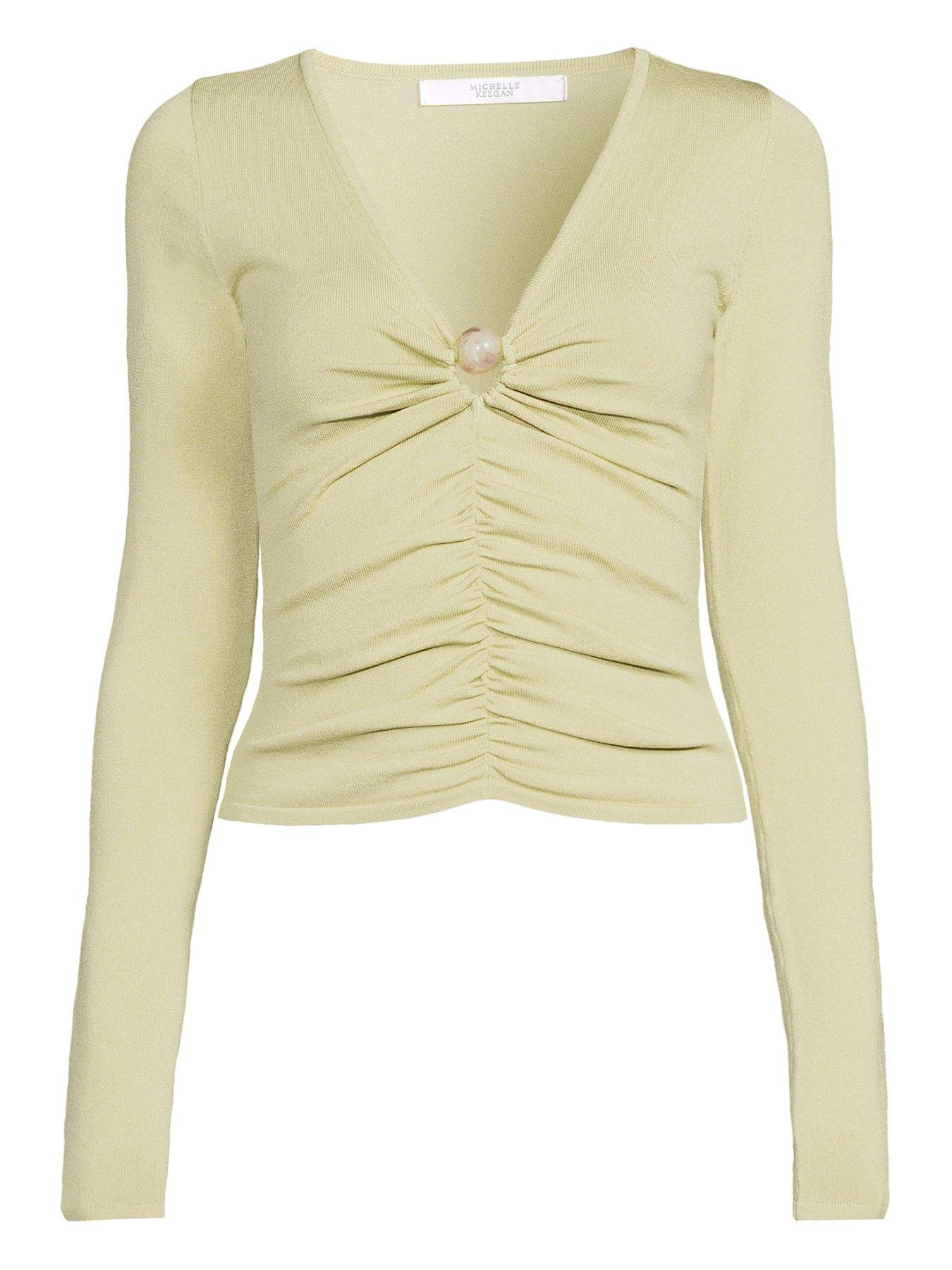 Image 4 of 4 of Michelle Keegan Knitted Top - Green&nbsp;
