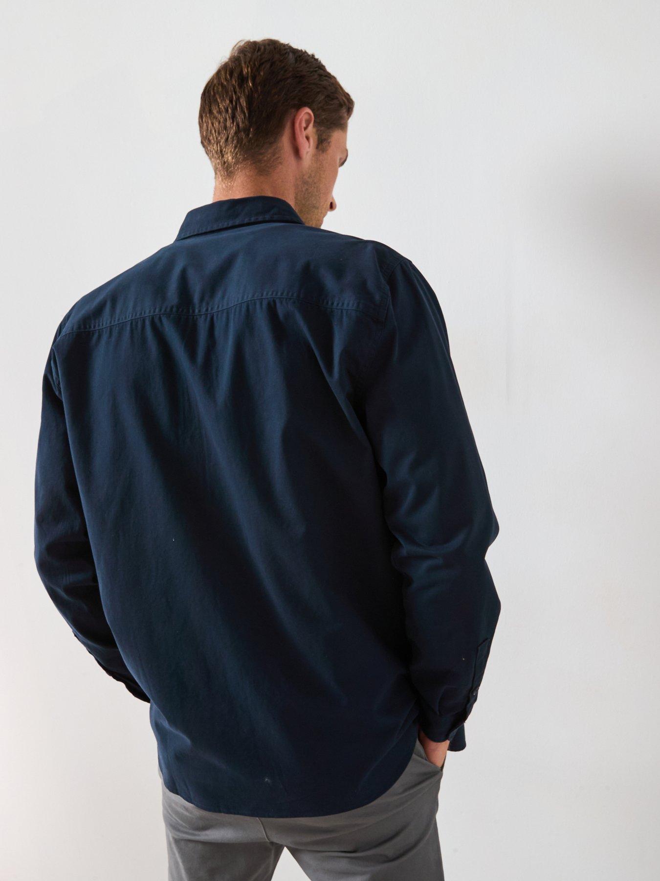 Image 2 of 6 of Very Man Double Pocket Flannel Shirt - Navy