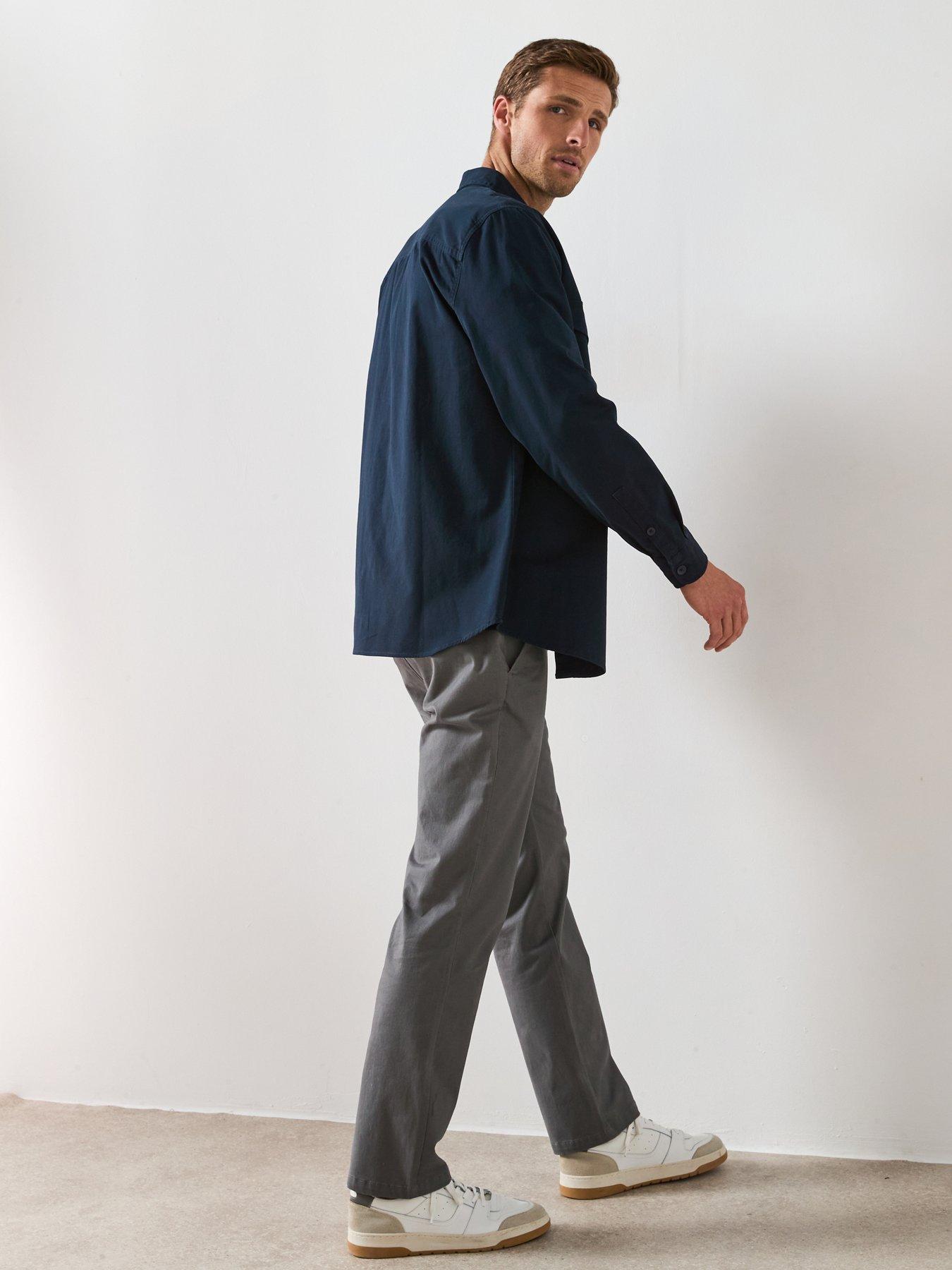 Image 6 of 6 of Very Man Double Pocket Flannel Shirt - Navy