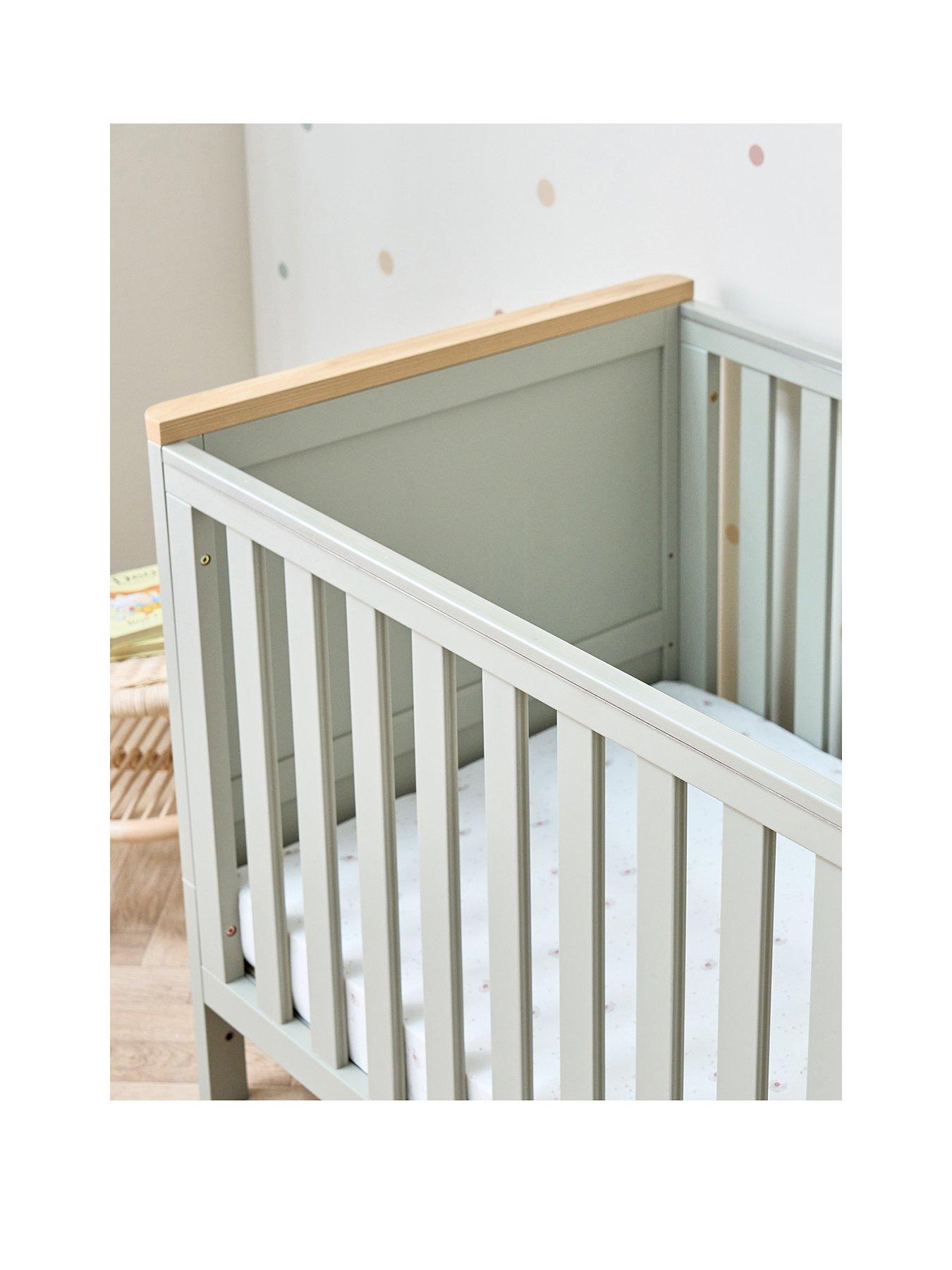 stillFront image of tutti-bambini-misha-cot-bed-sage-oak