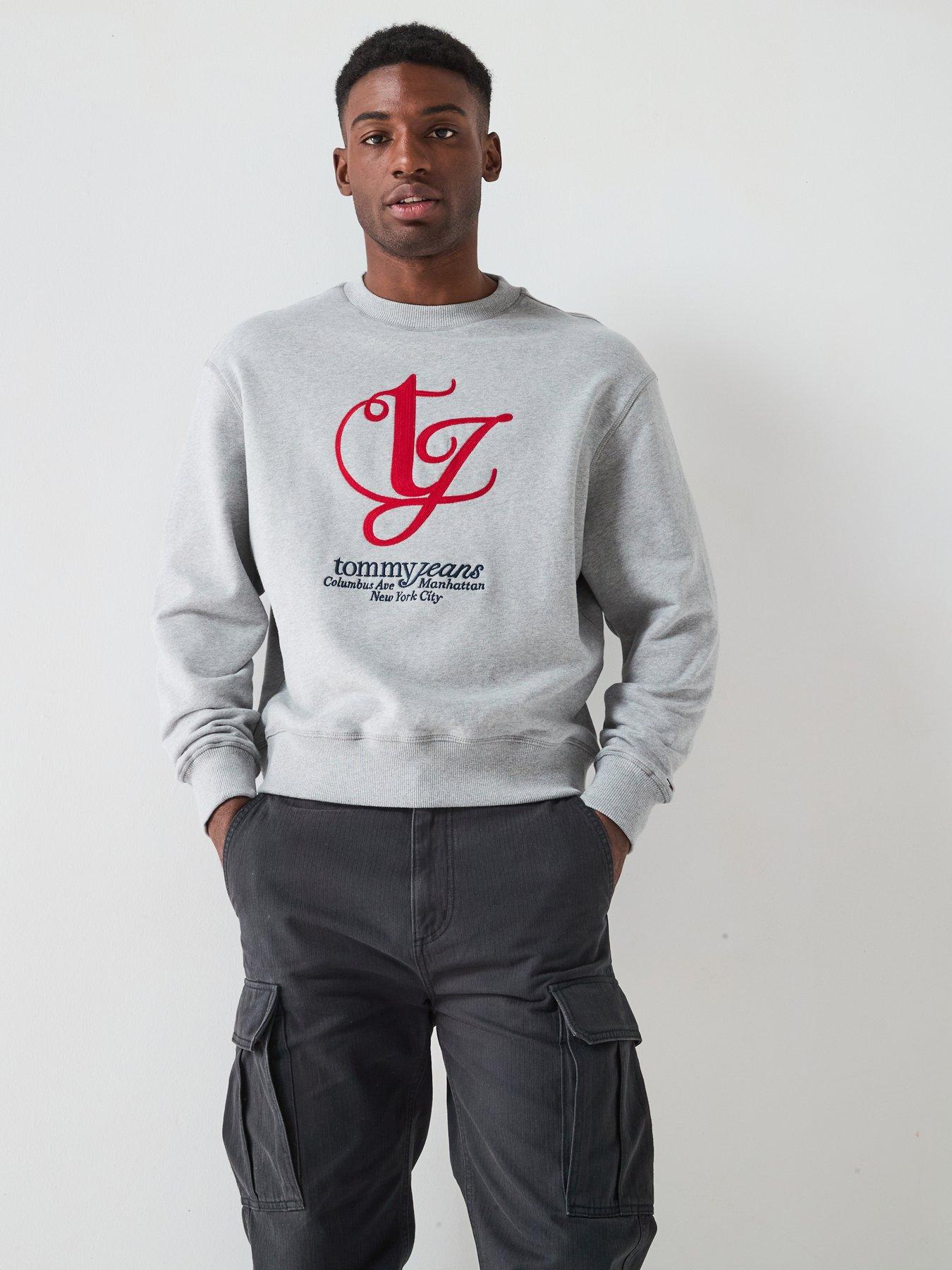 Tommy Jeans Monogram Logo Crew Sweat - Grey
