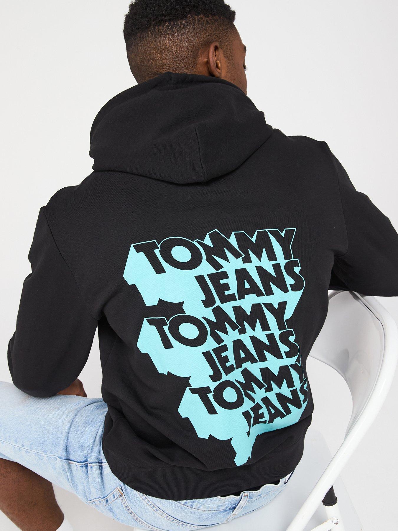  image of tommy-jeans-stack-back-logo-overhead-hoodie-black