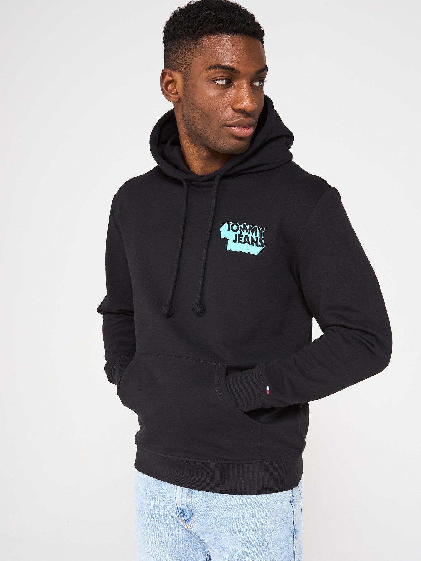  image of tommy-jeans-stack-back-logo-overhead-hoodie-black
