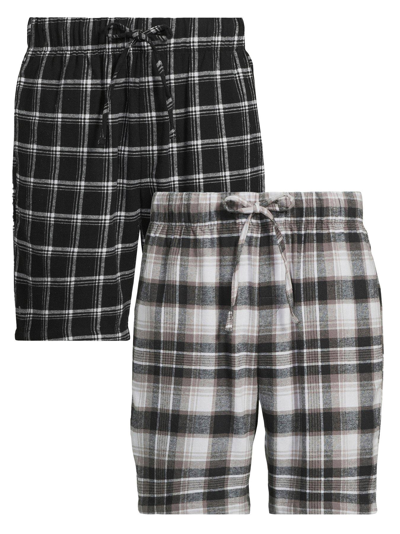 very-man-cotton-rich-2-pack-pyjama-shorts-blackgrey