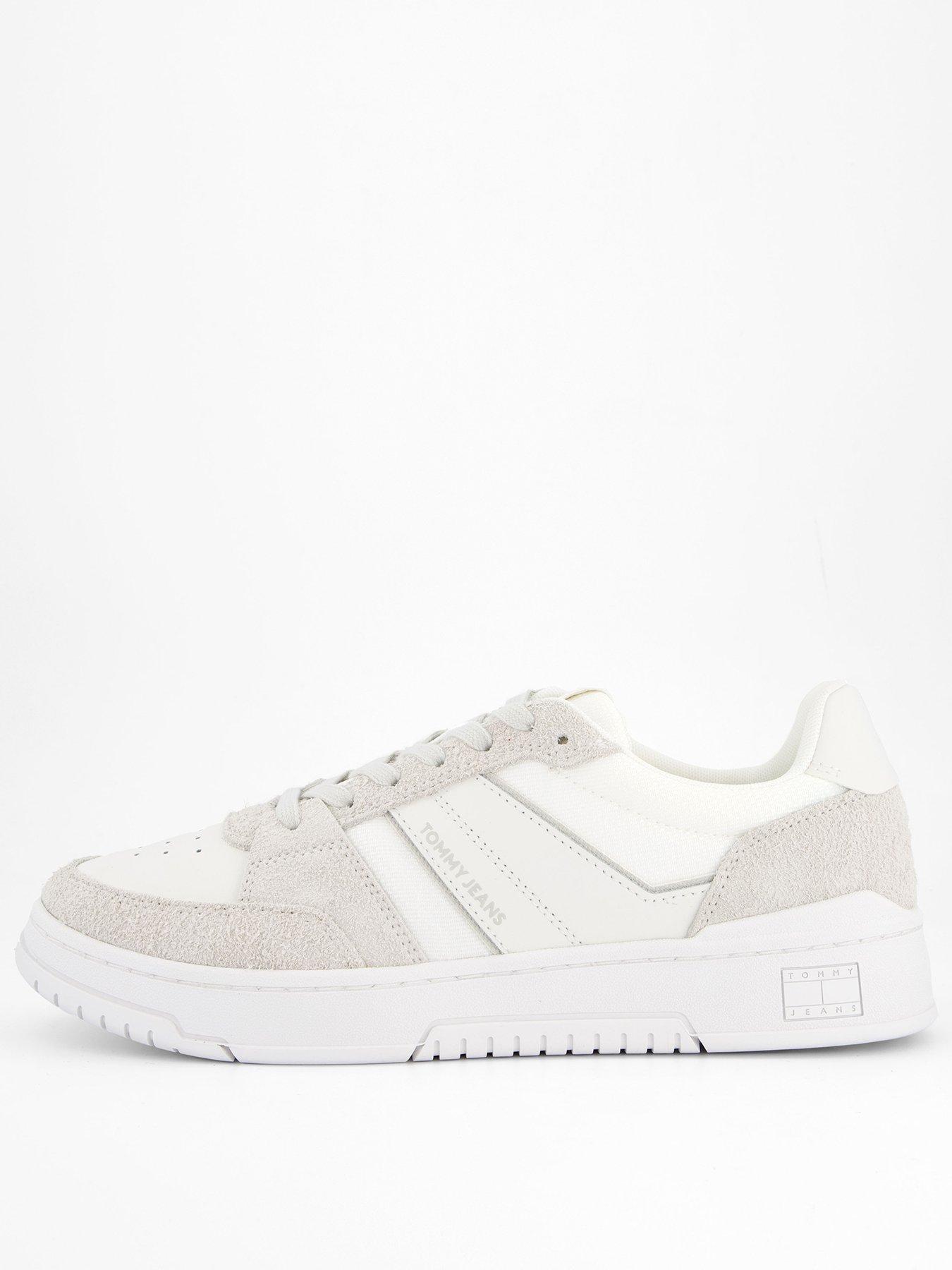 Tommy Jeans Pods Suede Cupsole Trainers - White/Blue