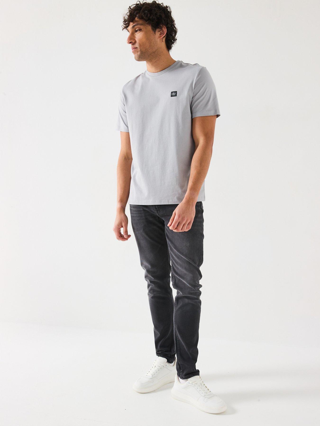 Image 3 of 6 of Calvin Klein Jeans Slim Taper Jeans - Black