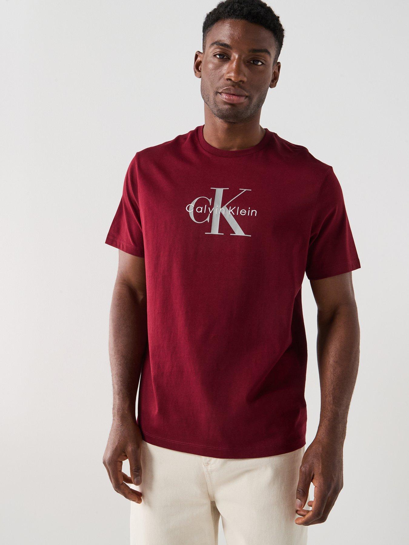 Calvin Klein Jeans Short Sleeve Hero Monologo T-Shirt 20S - Dark Red