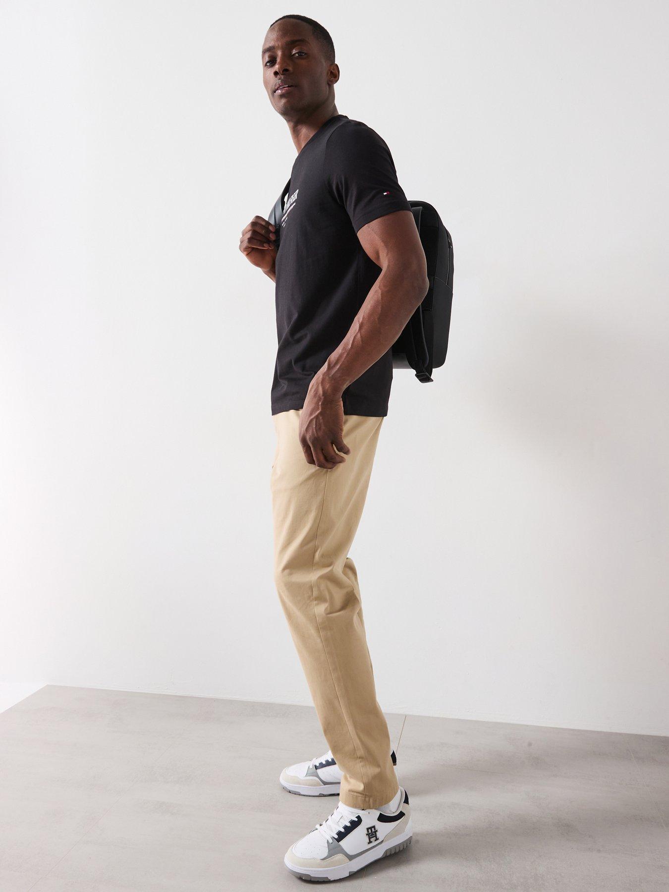  image of tommy-hilfiger-large-centre-logo-t-shirt-black