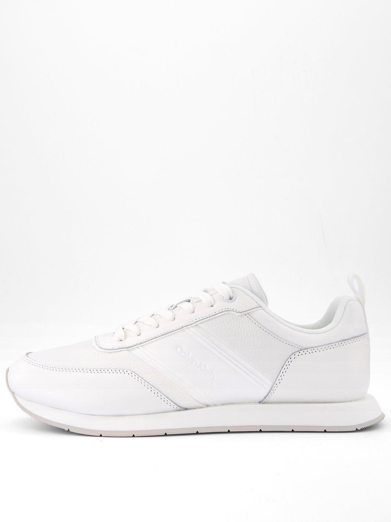 undefined Leather Low Top Runner Trainers - White