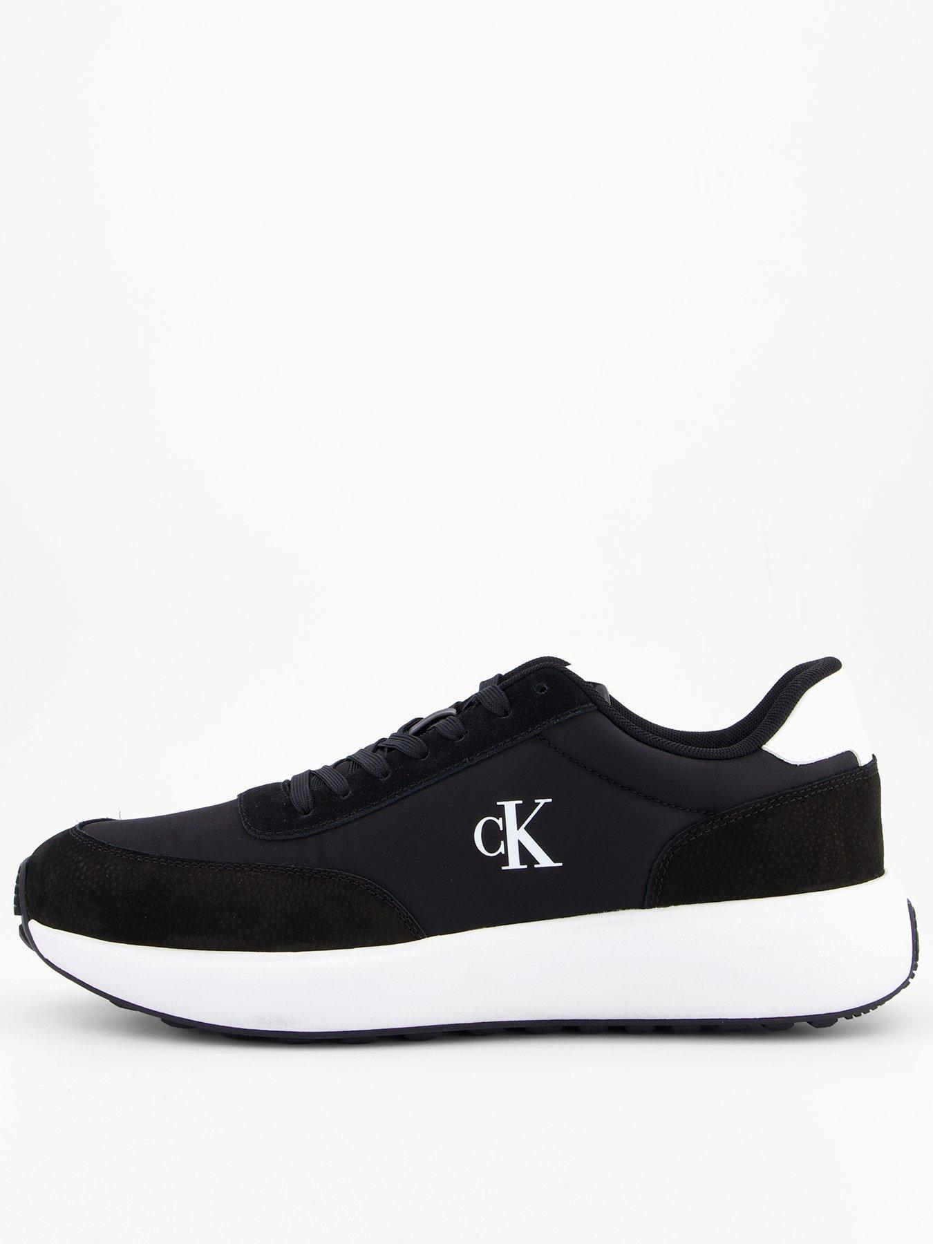 Image 1 of 7 of Calvin Klein Athleisure Nylon Mix Runner Trainers - Black