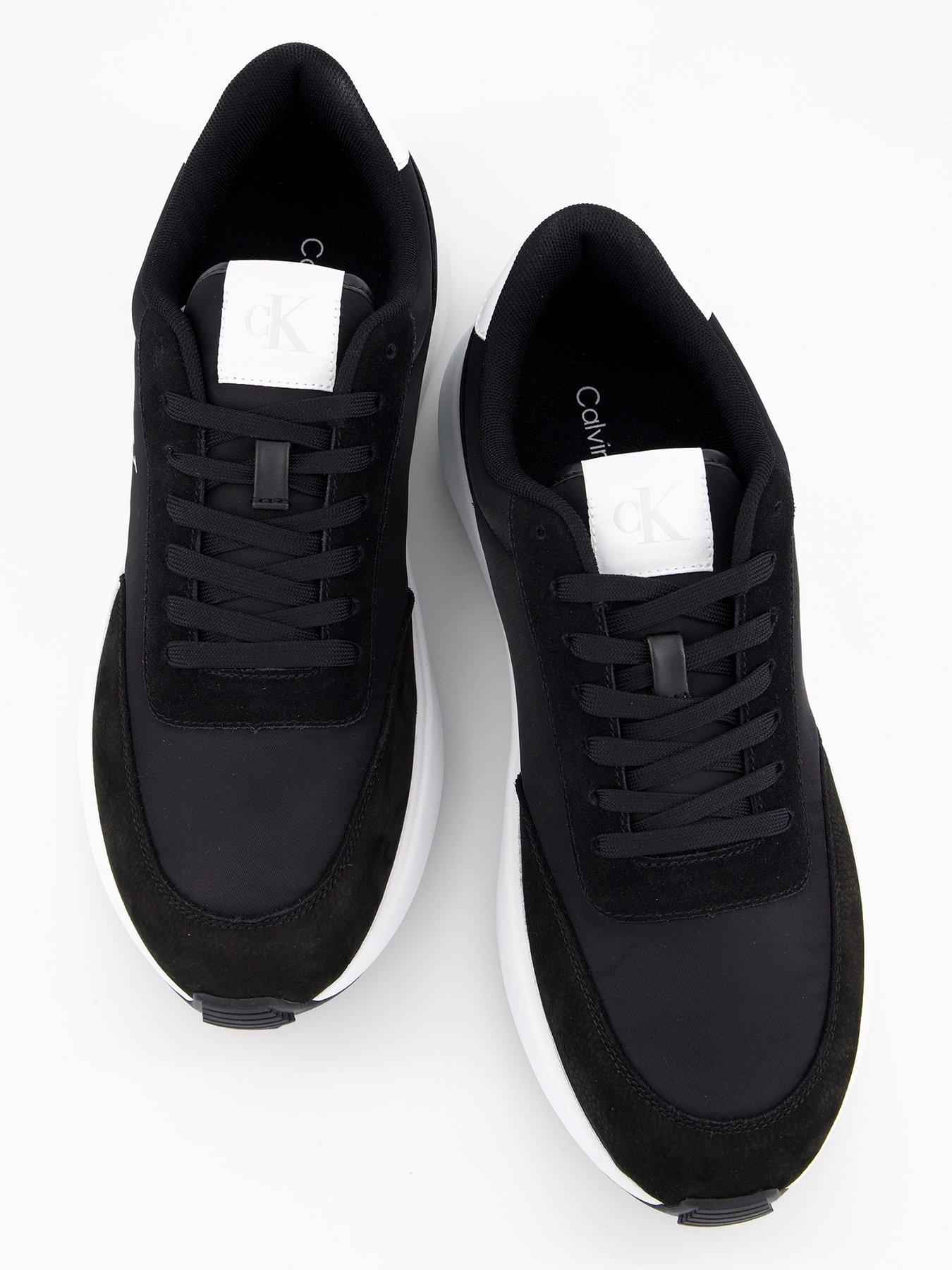 Image 3 of 7 of Calvin Klein Athleisure Nylon Mix Runner Trainers - Black