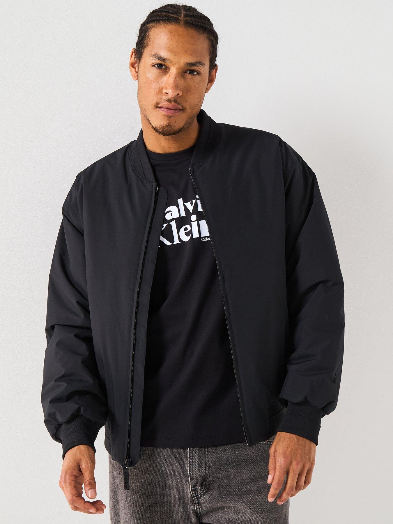  image of calvin-klein-lightweight-sportswear-hero-bomber-black