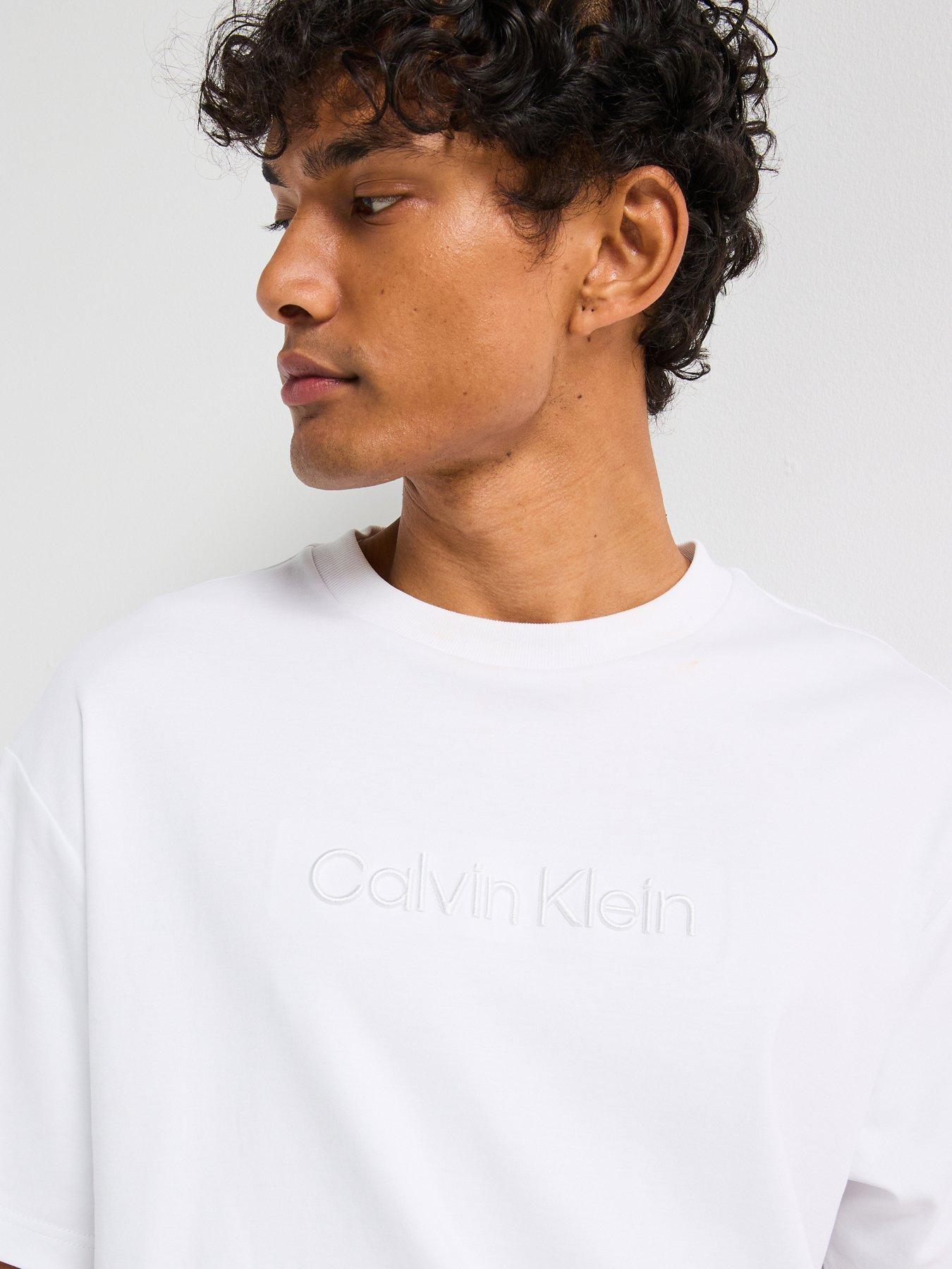  image of calvin-klein-embroidered-chest-logo-t-shirt-white
