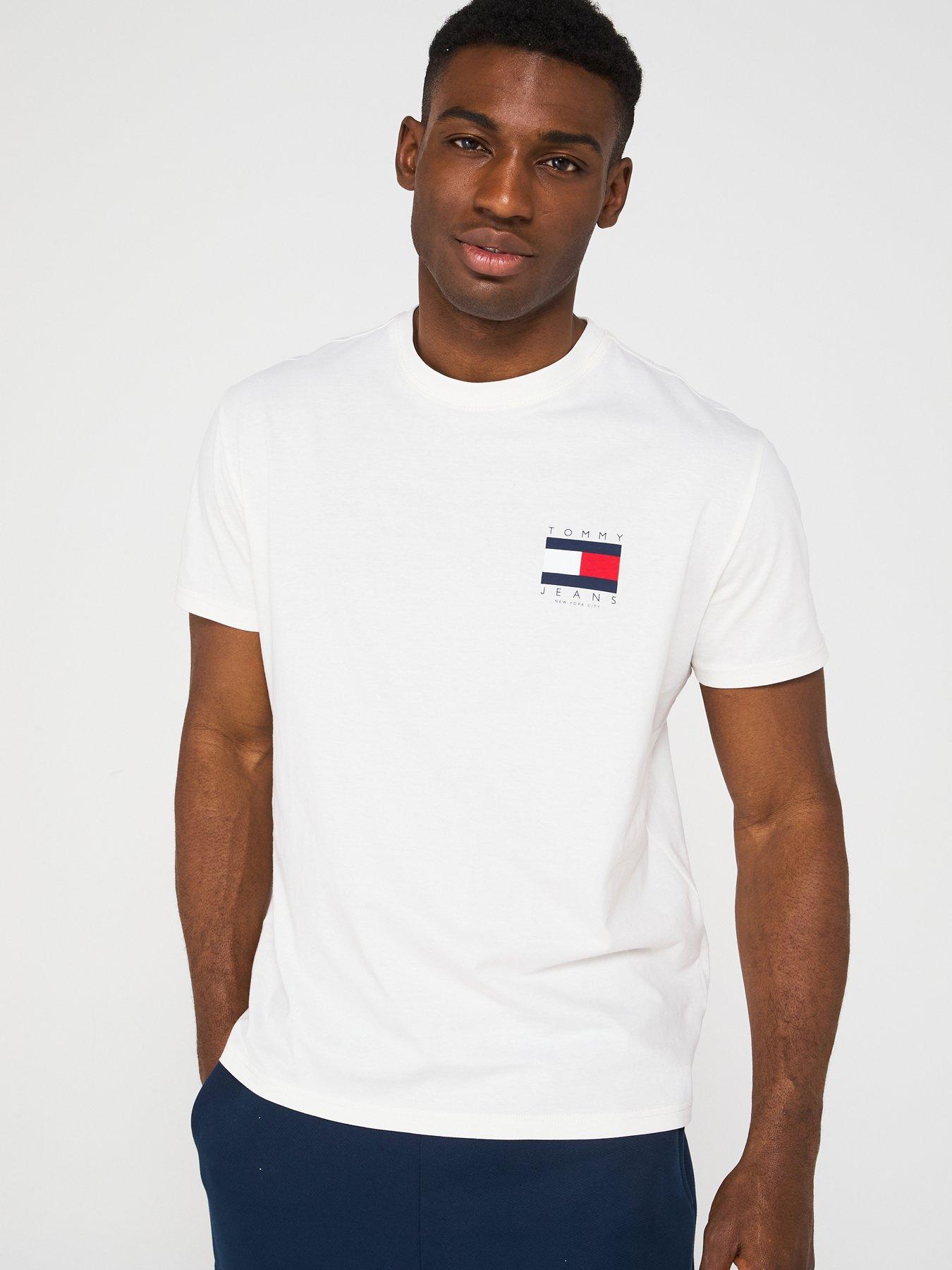 undefined Regular Fit Flag Graphic Back Print T-Shirt - White