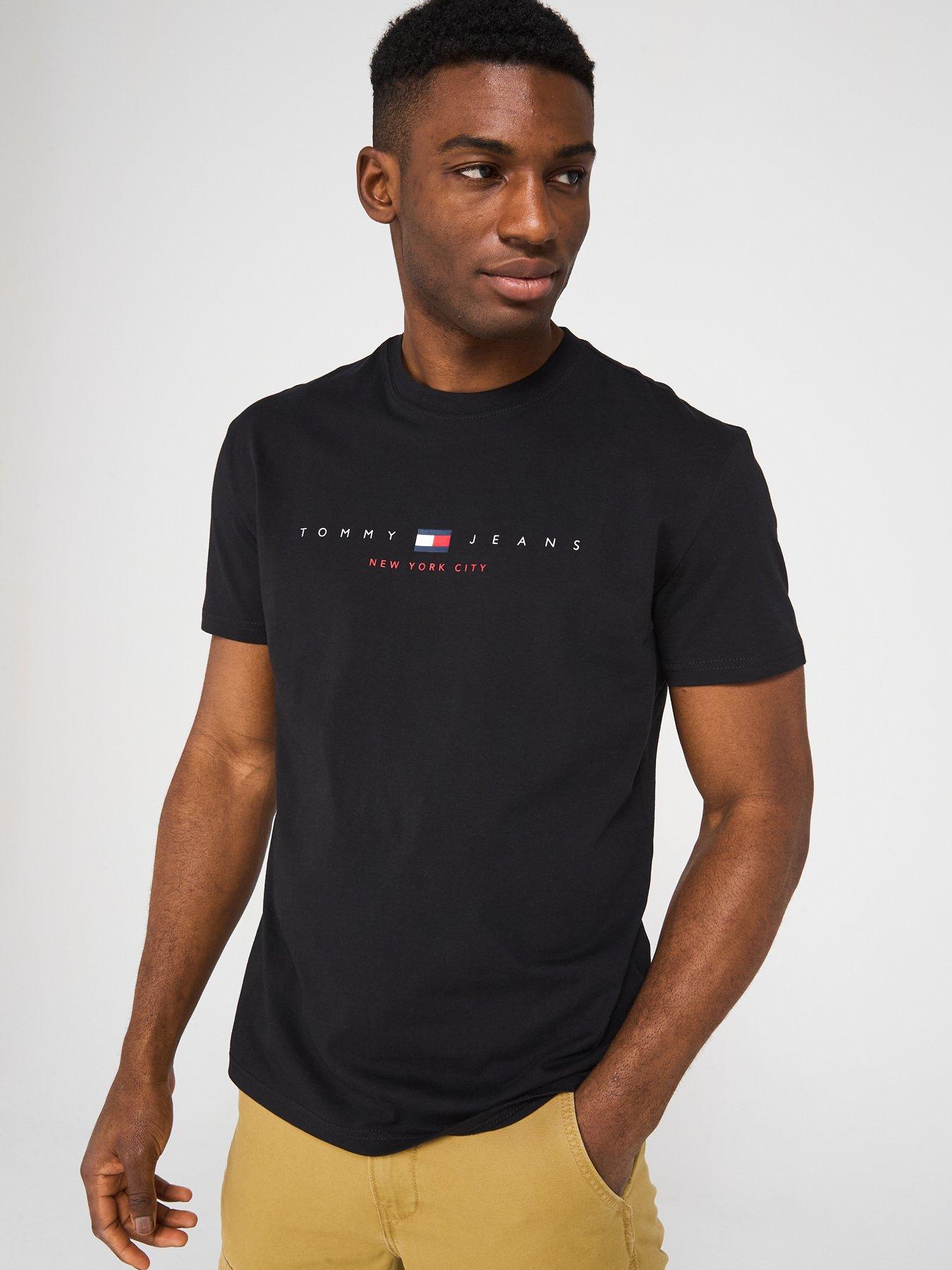 undefined Regular Fit Flag Linear T-Shirt - Black