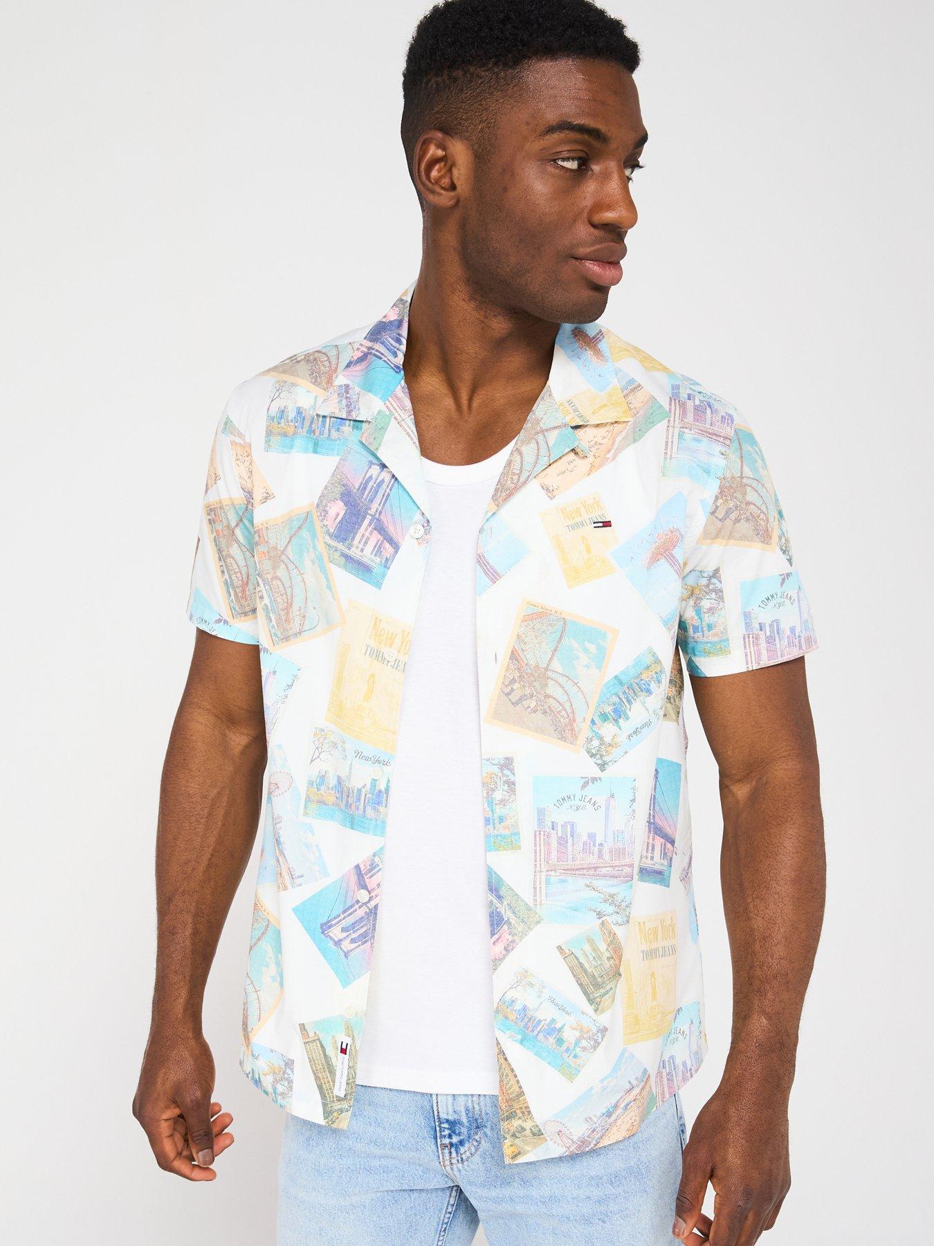 Tommy Jeans Aop Poplin Camp Short Sleeve Shirt - Multi