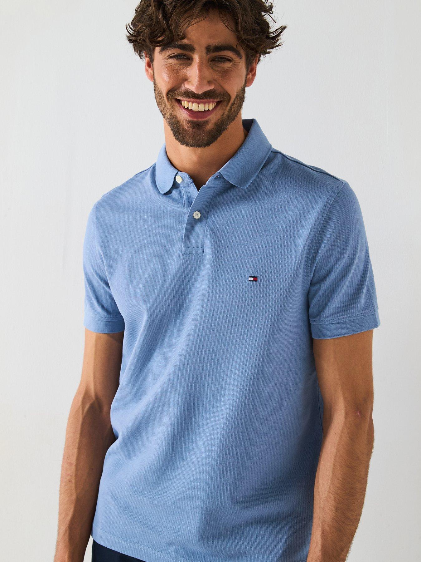 Image 1 of 6 of Tommy Hilfiger 1985 Regular Fit Polo Shirt - Light Blue