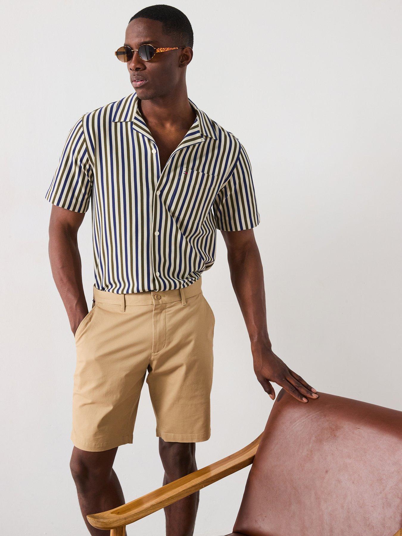 Tommy Hilfiger 1985 Knitted Stripe Short Sleeve Shirt - Green